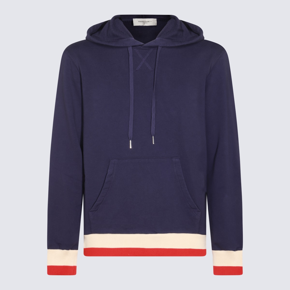 Shop Golden Goose Blue Cotton Sweatshirt