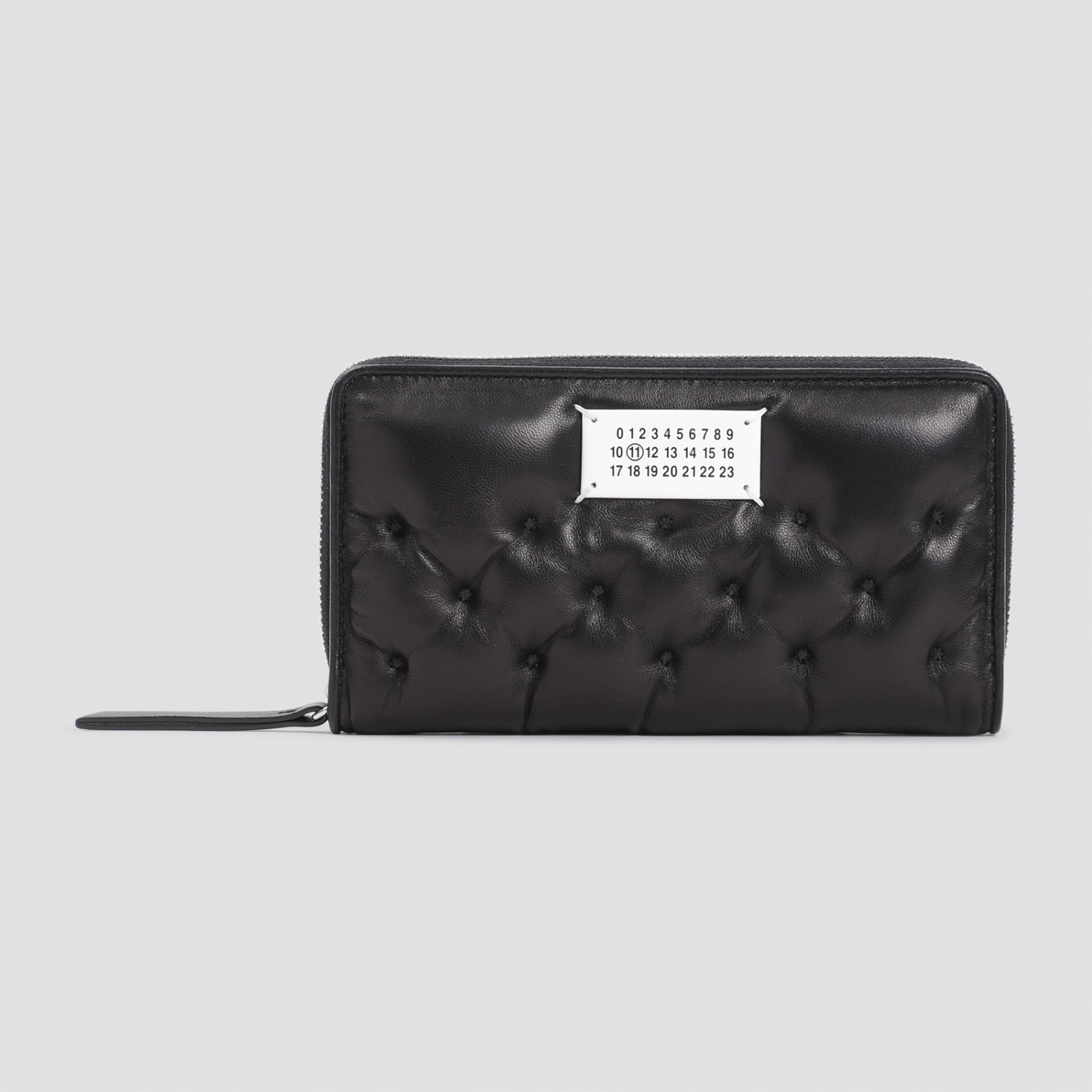 Shop Maison Margiela Wallet Zip Around Continental In Black