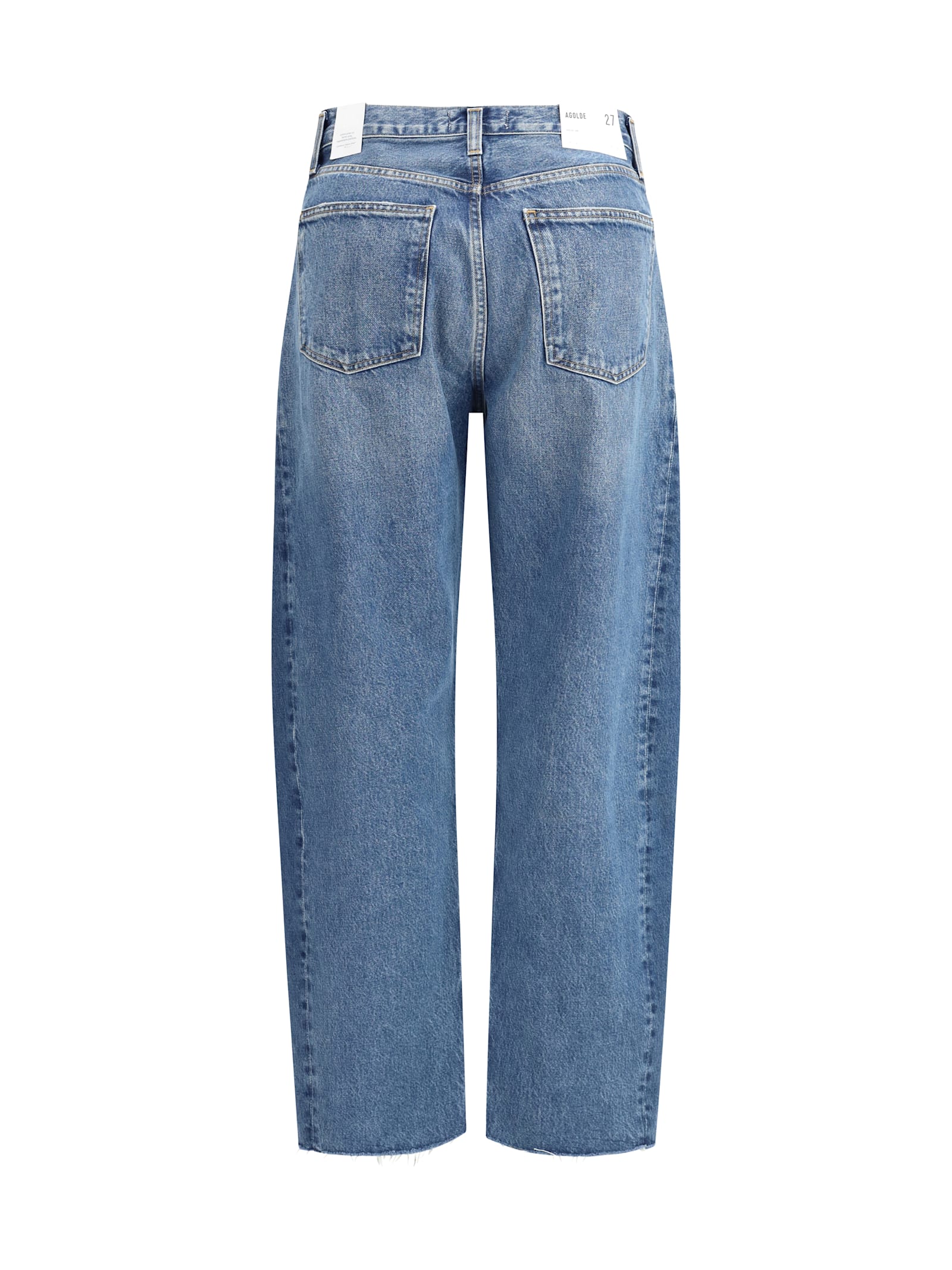 Agolde Luna Curved Leg Jeans In Blue