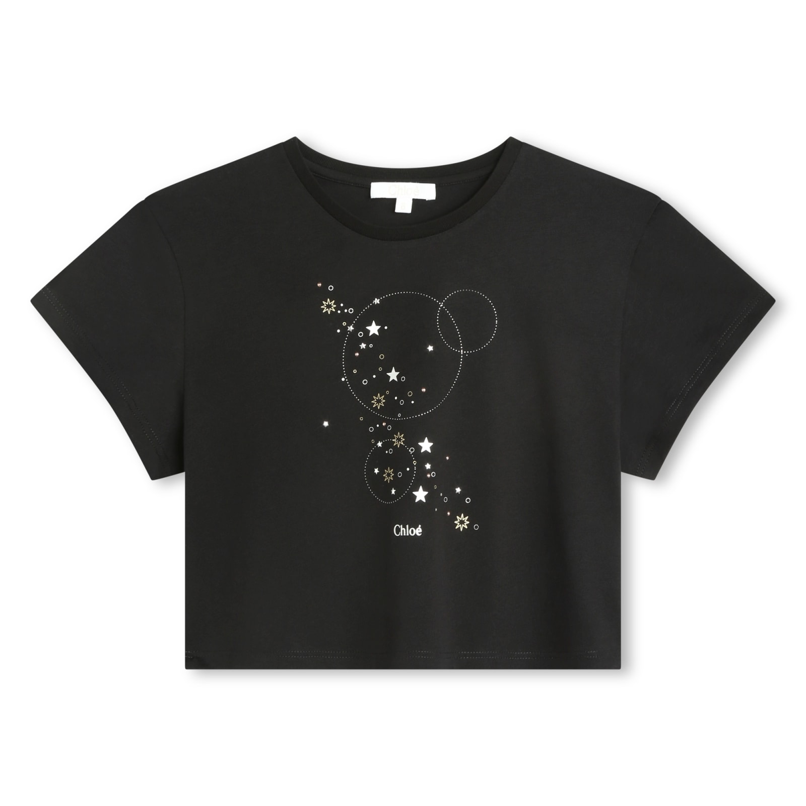 Shop Chloé Studded T-shirt In Black