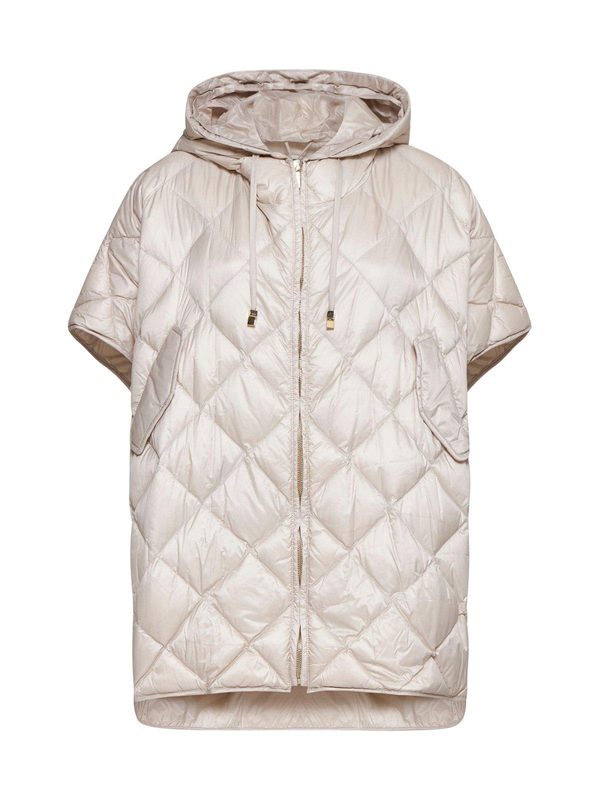 MAX MARA THE CUBE ZIP-UP DRAWSTRING SHORT-SLEEVED COAT 