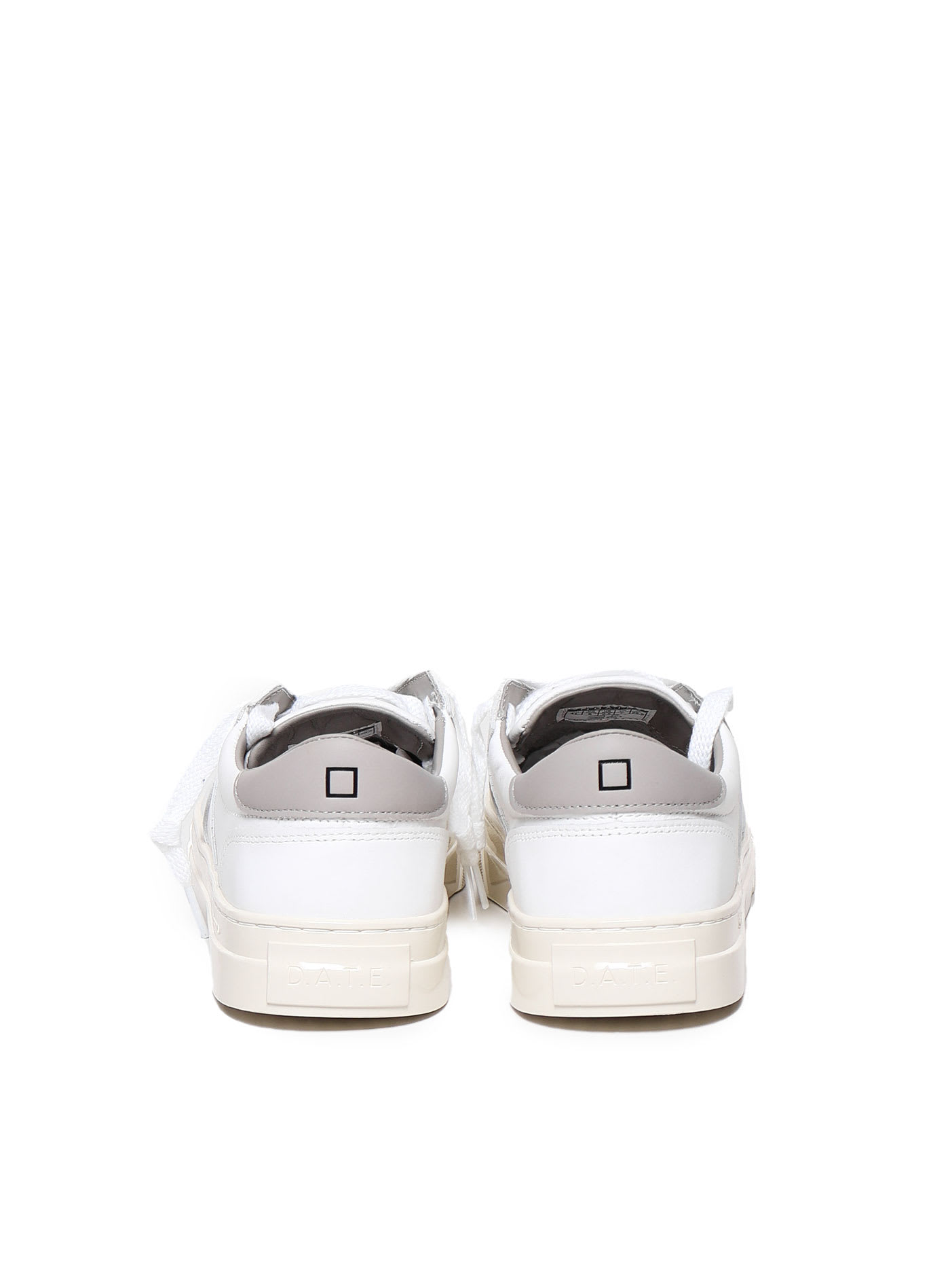 Shop Date Flat Basic Sneakers In White-gray