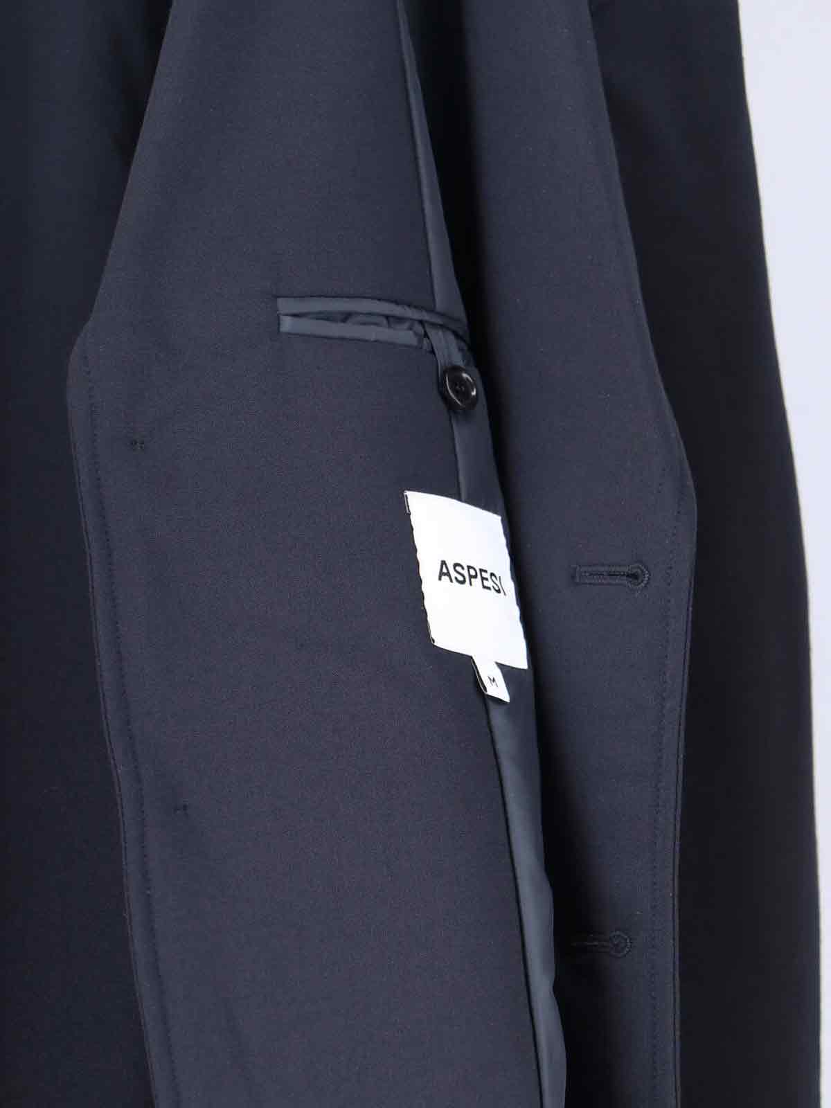 Aspesi Tailored Single-breasted Blazer With Pockets In Blue
