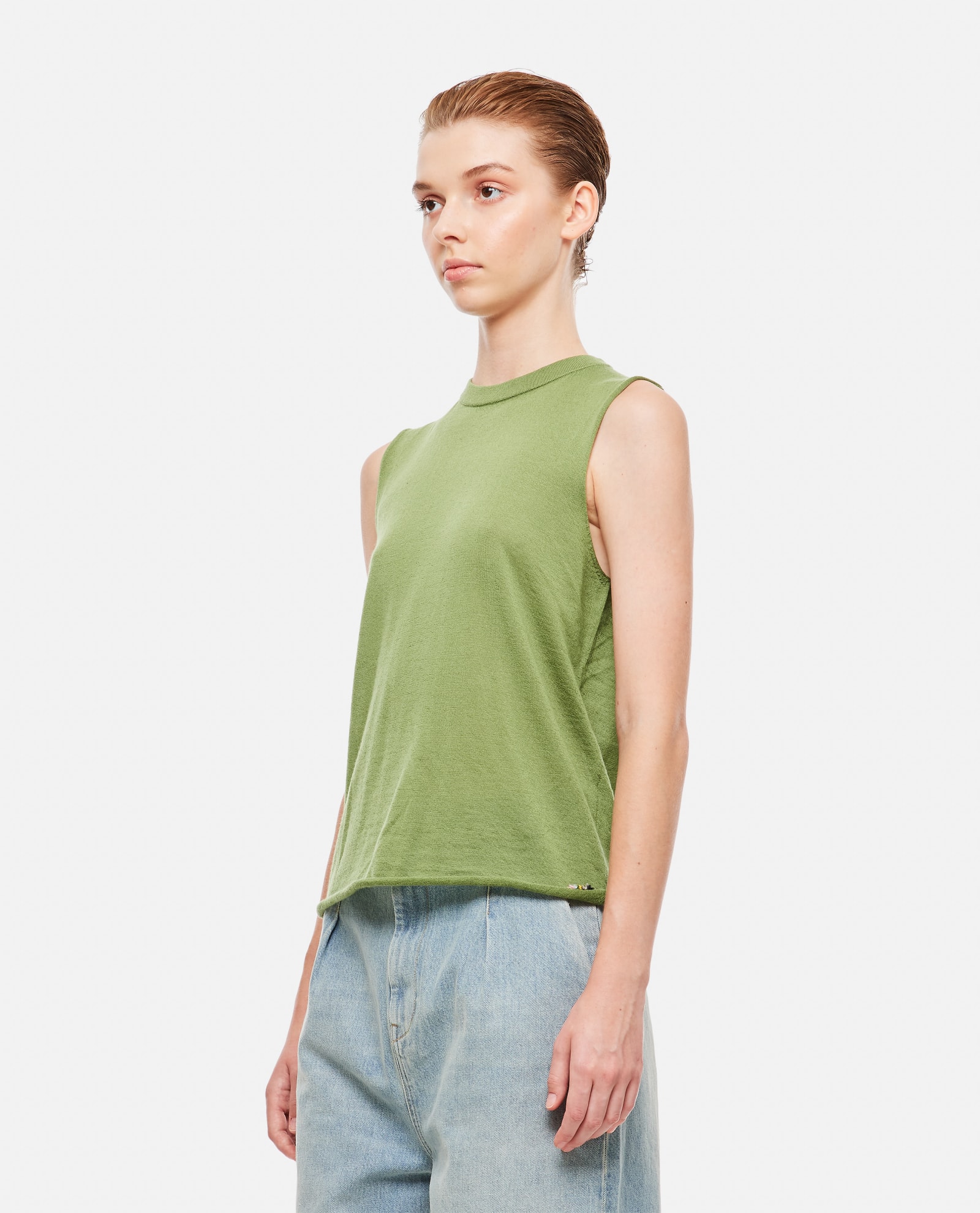 Shop Extreme Cashmere Plaisir Cashmere Top In Green