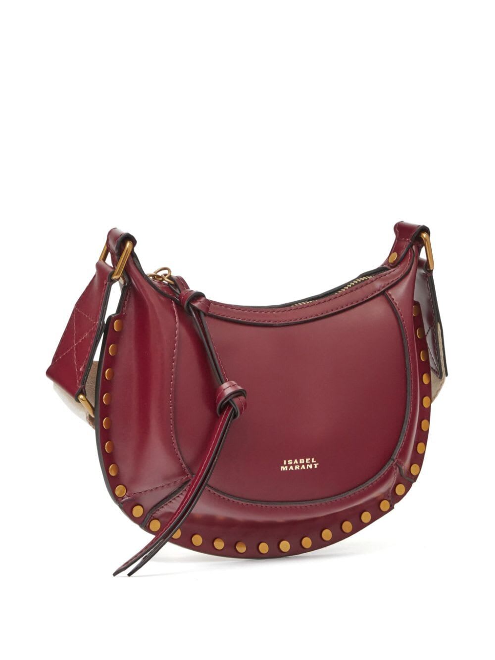 Shop Marant Etoile Mini Moon Crossbody Bag In By Burgundy