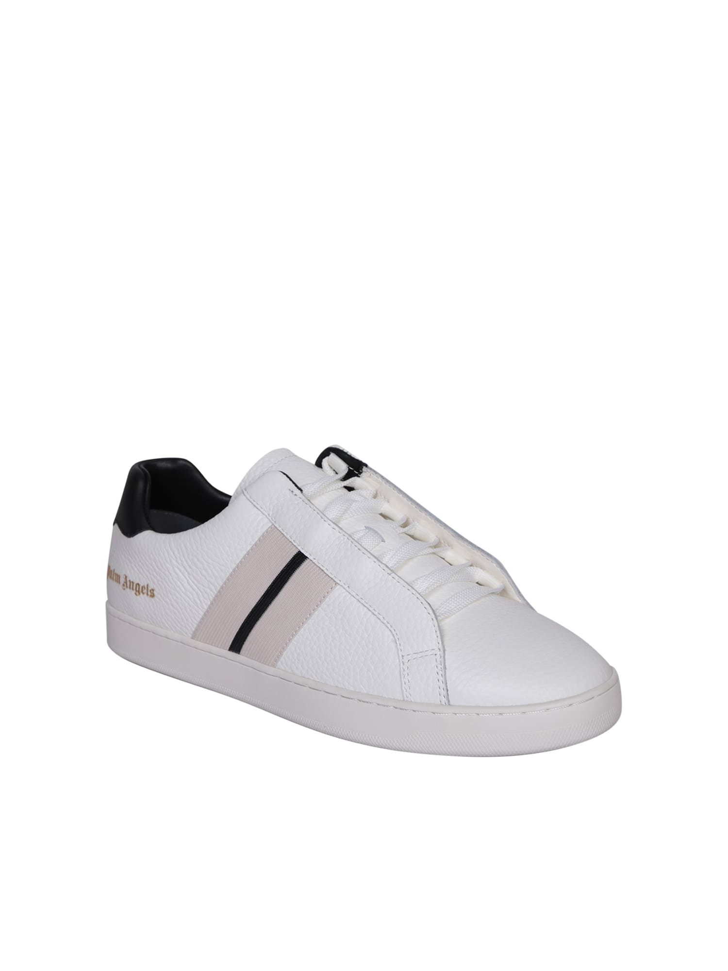 Shop Palm Angels Track Palm 1 White Sneakers In Black