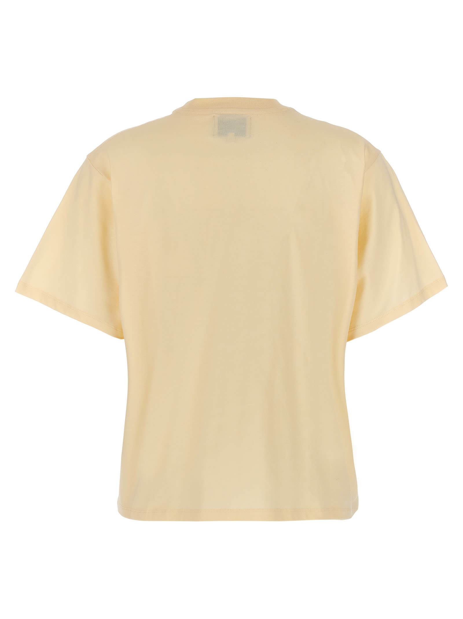 Shop Loulou Studio Crew-neck T-shirt In Rice Ivory