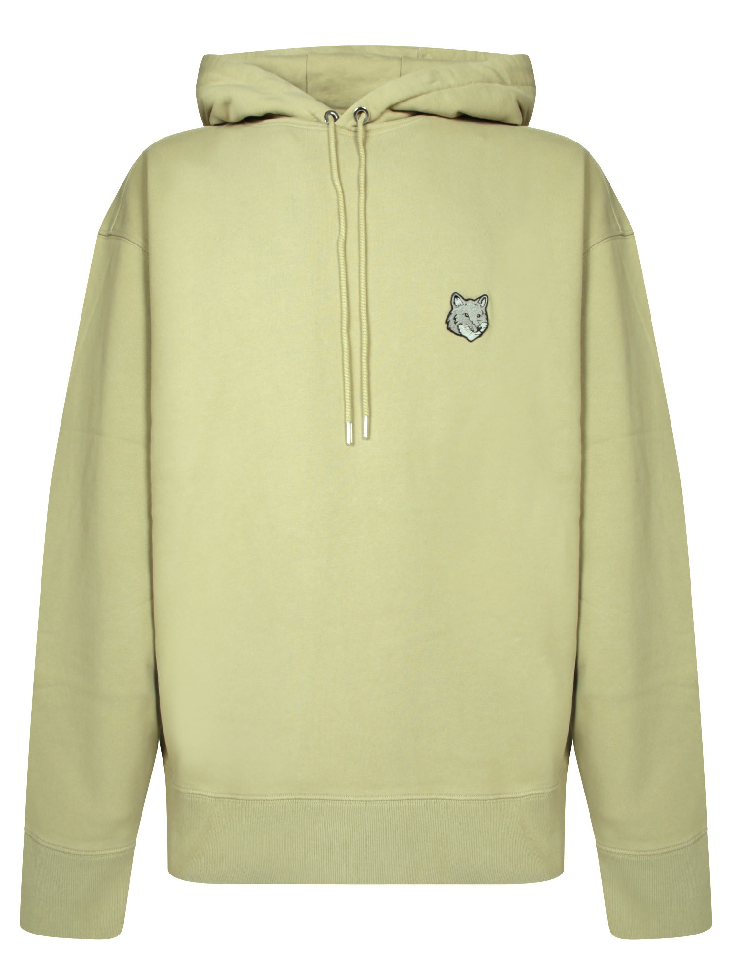 Shop Maison Kitsuné Bold Fox Beige Hoodie