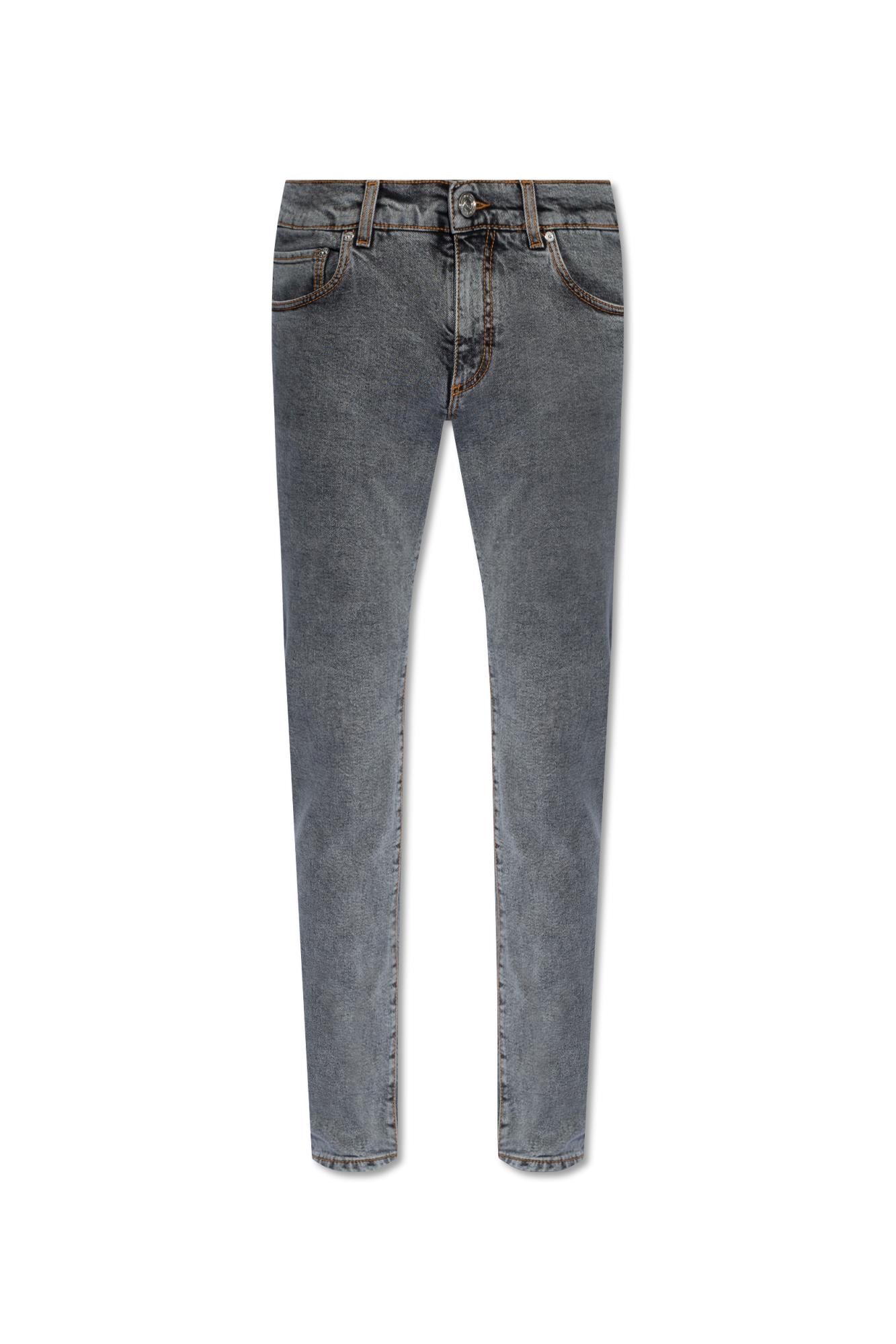 Etro Jeans With Logo In Grey