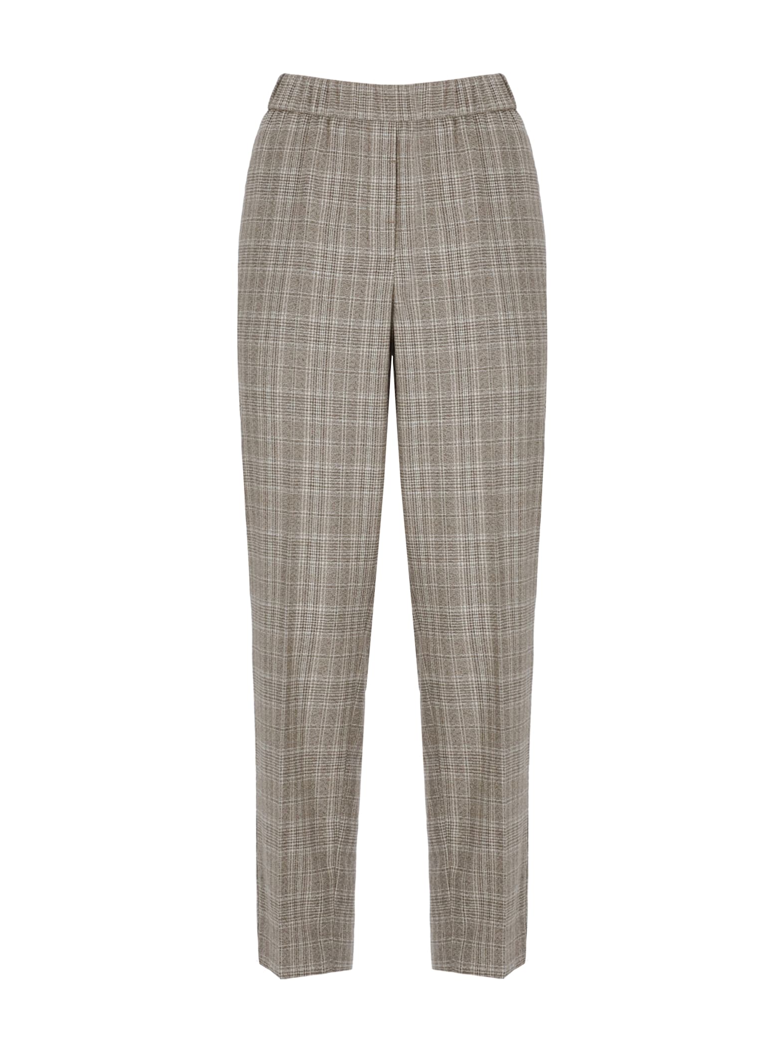 Peserico Trousers With Bright Light Point Details In Neutral