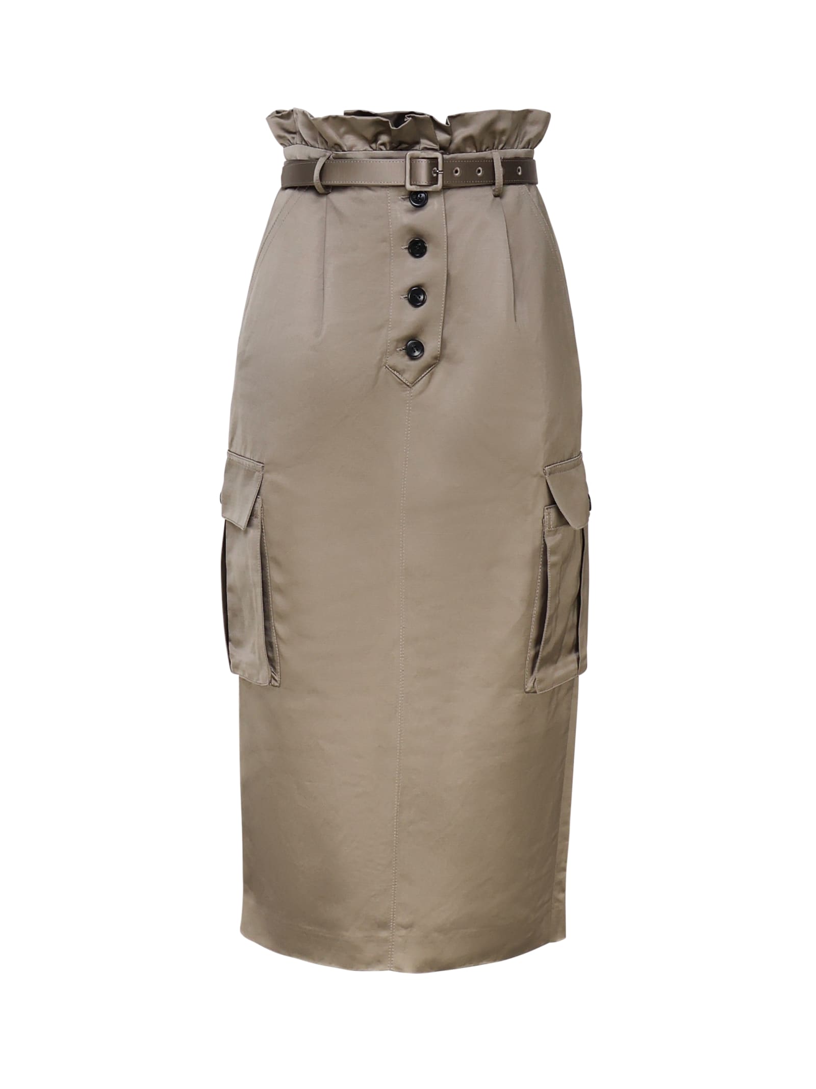 Cargo Skirt In Satin