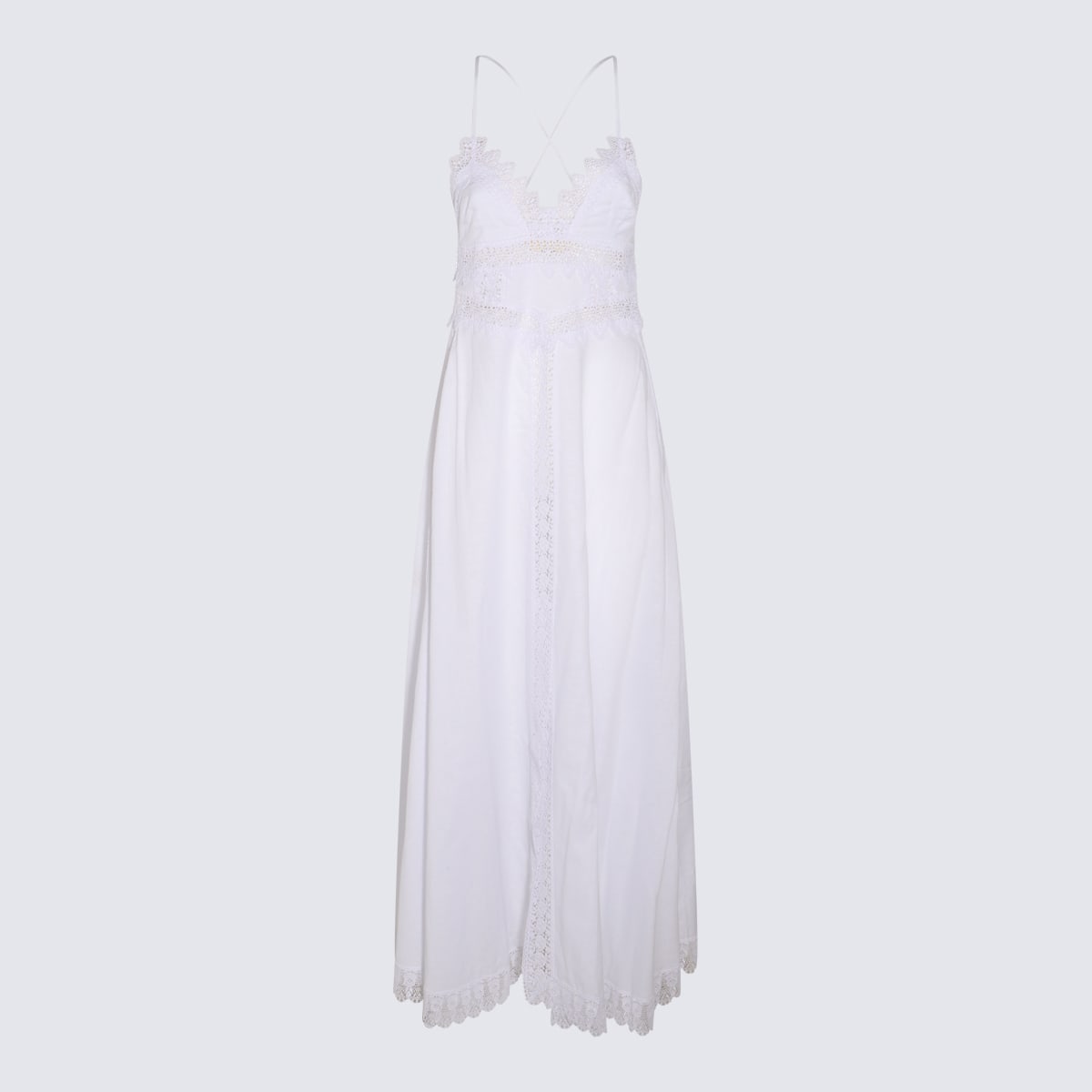 Shop Charo Ruiz White Cotton Blend Dress