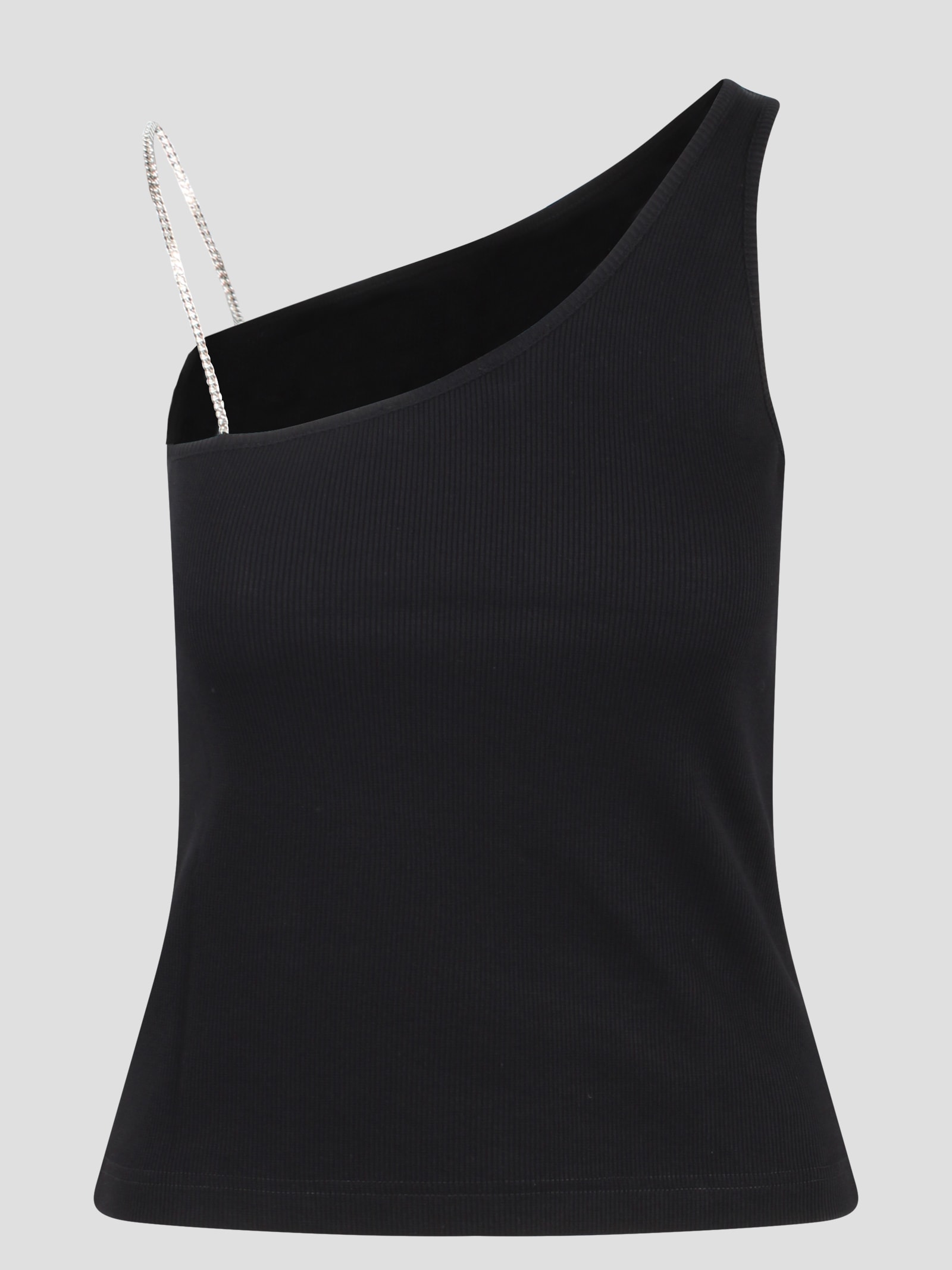 Shop Givenchy Chain Detail Asymmetric Top In Black