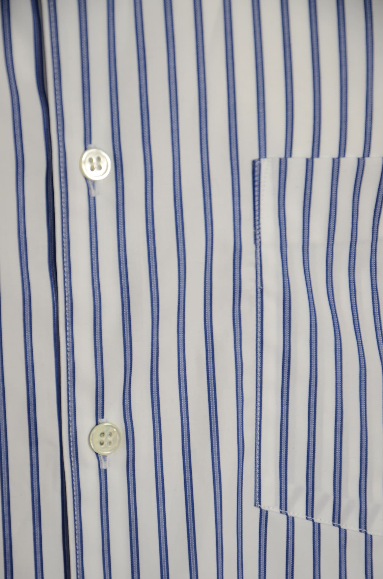 Shop Comme Des Garçons Patched Pocket Stripe Shirt