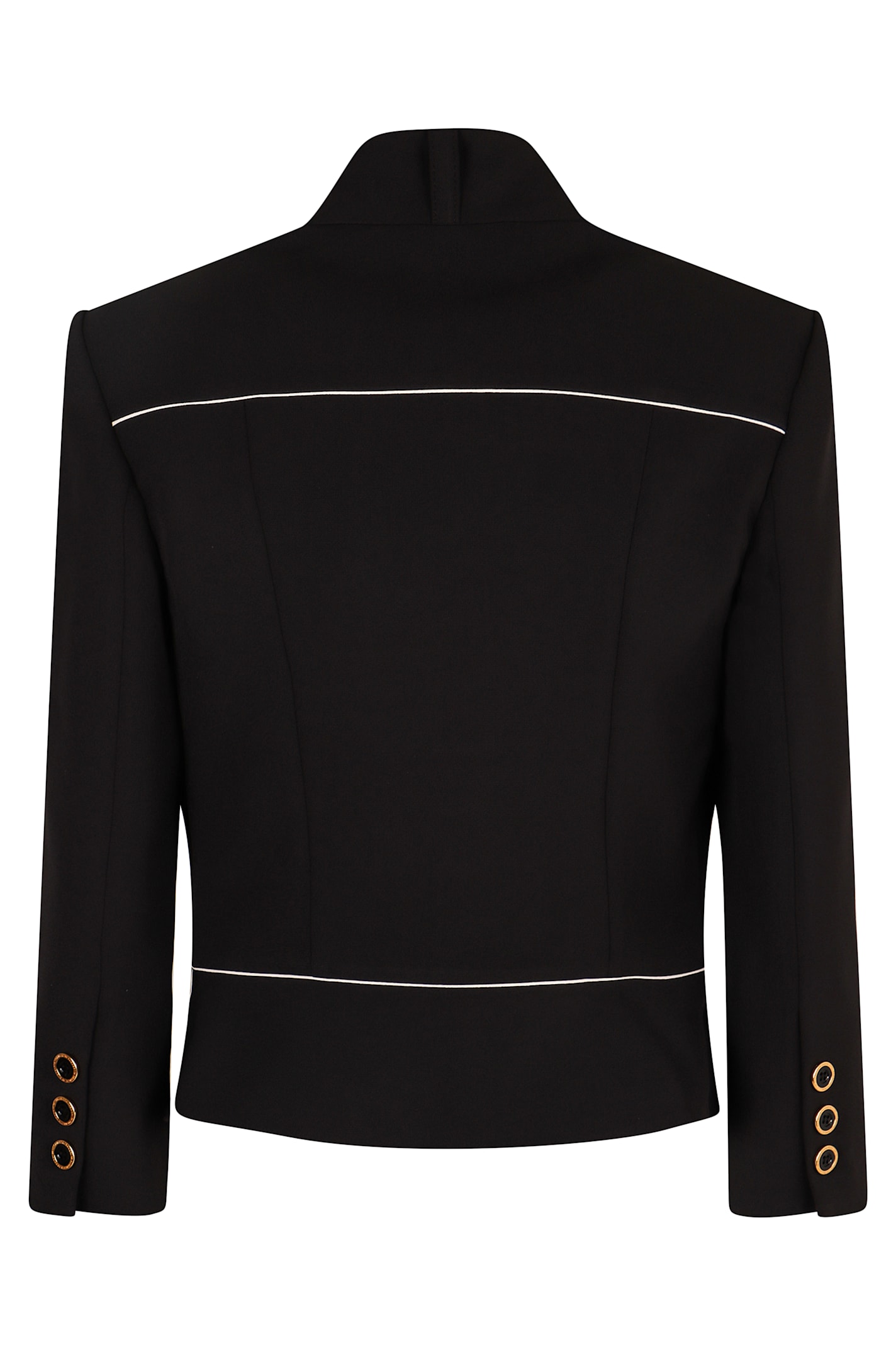 Elisabetta Franchi Single-breasted Jacket In Black