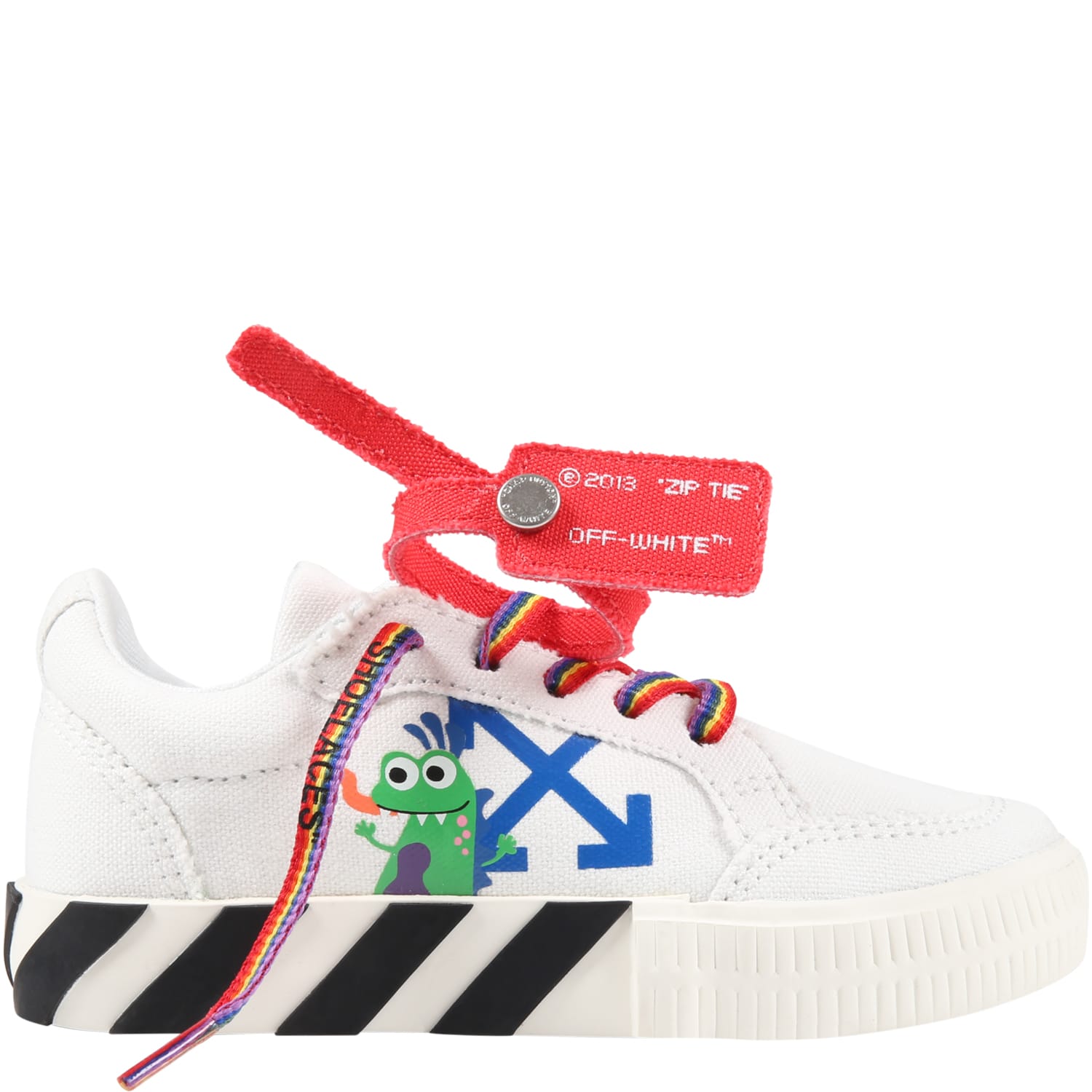 Off-White White Sneakers For Boy With Monster