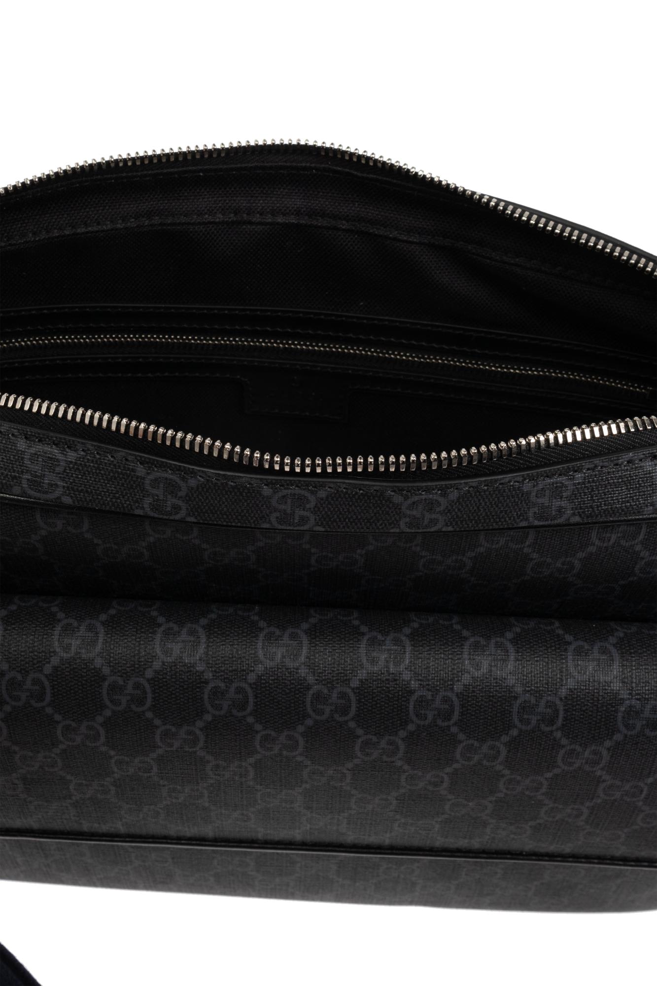 Gucci Black Gg Supreme Fabric Shoulder Bag Men