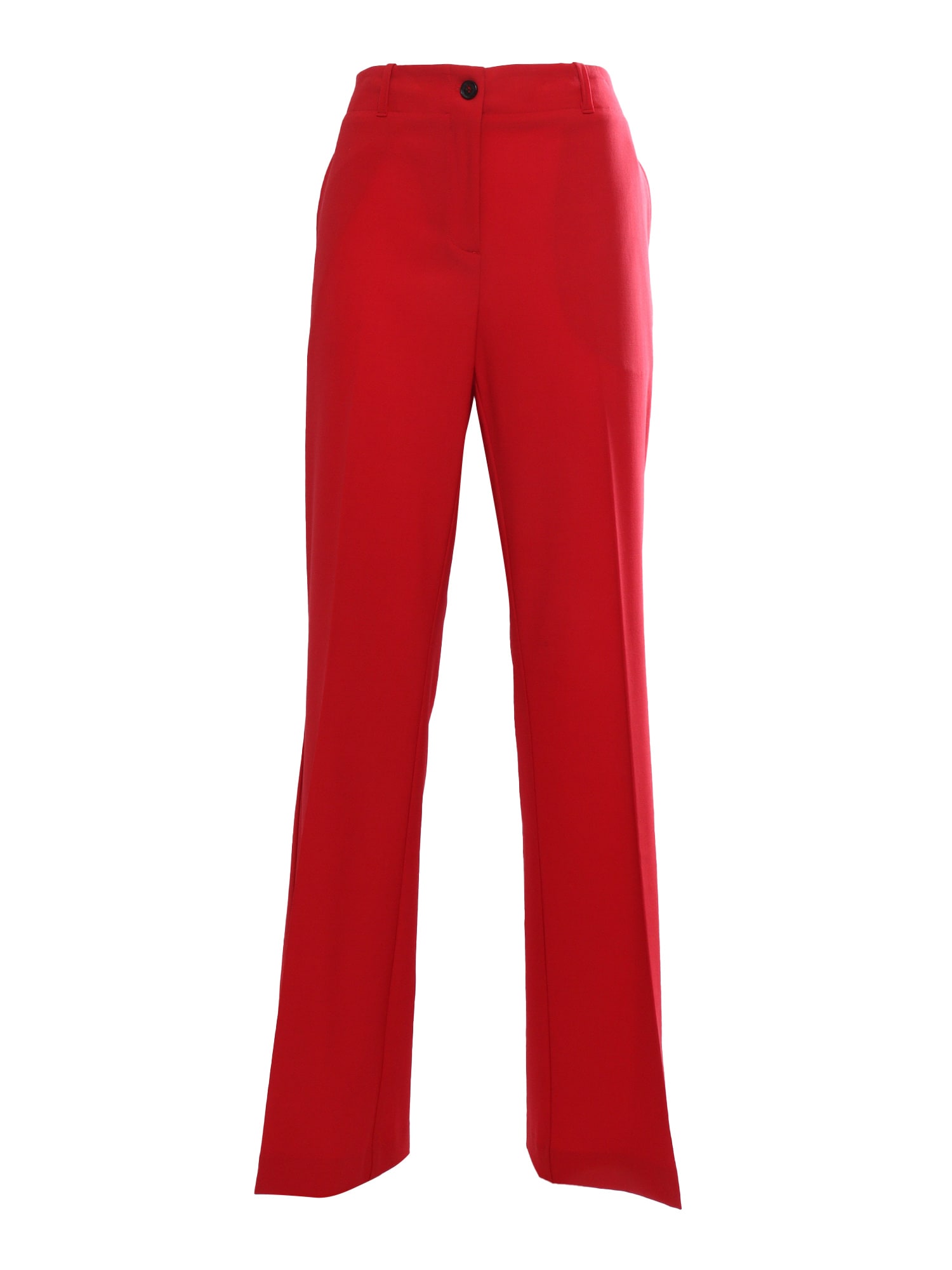 Red Flared Trousers