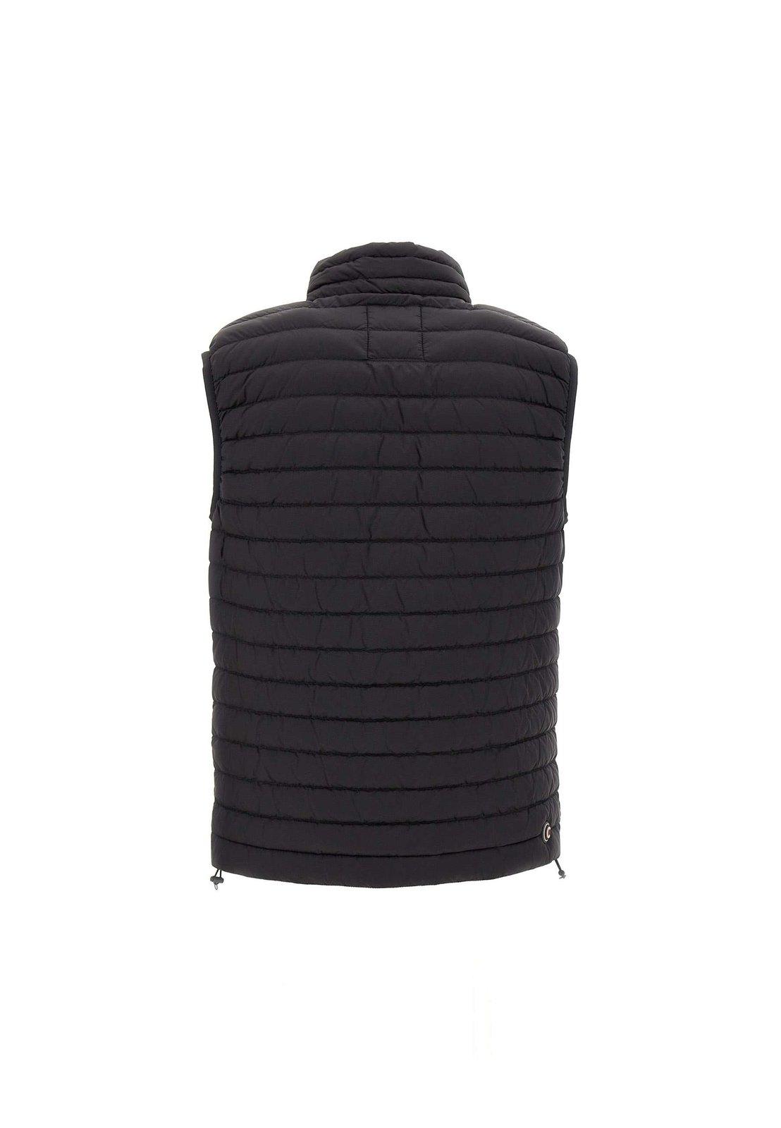 Shop Colmar Logo-patch Zipped Padded Gilet In Black