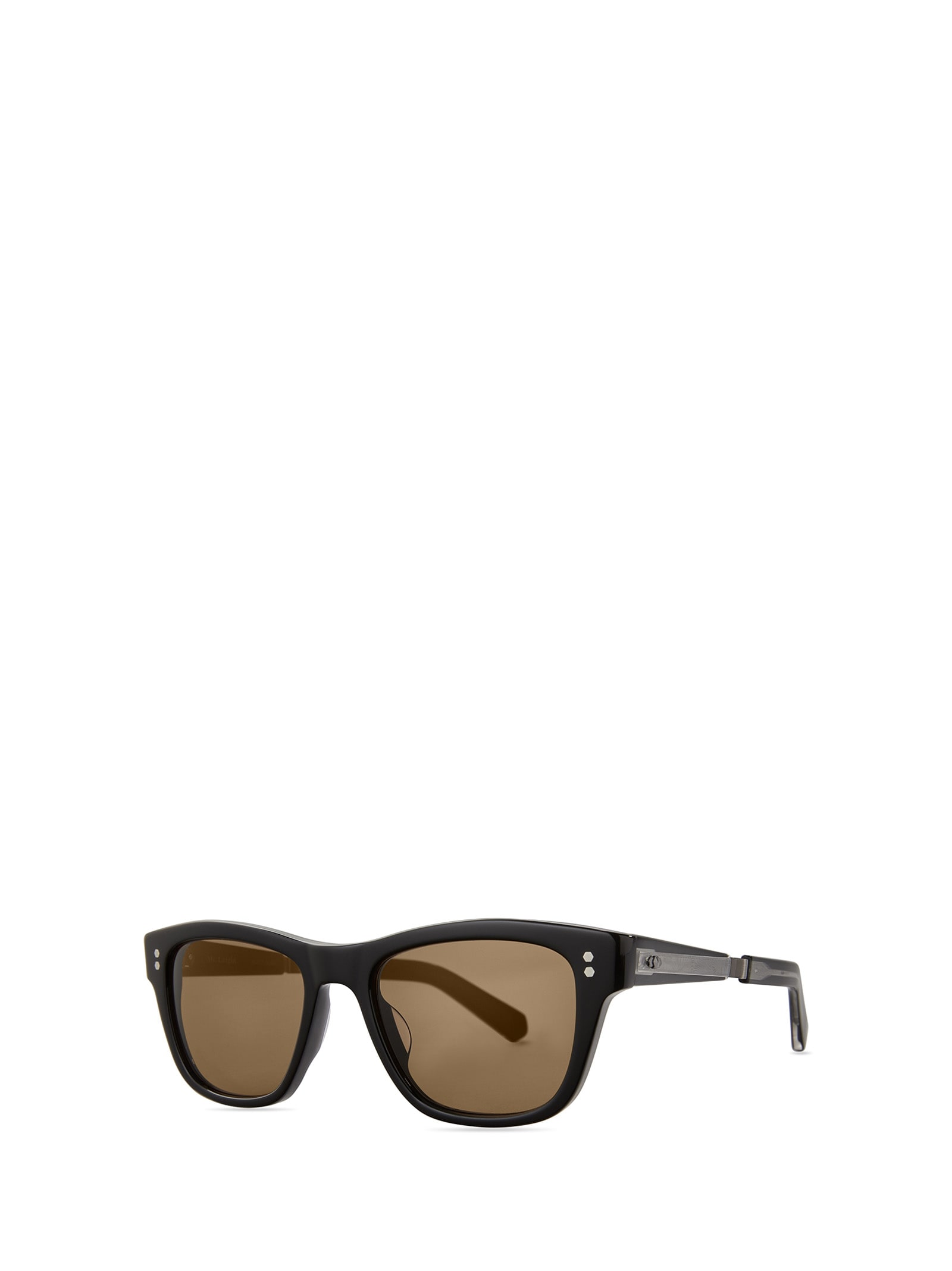 Shop Mr Leight Damone S Black-gunmetal/mojave Brown Polar Sunglasses