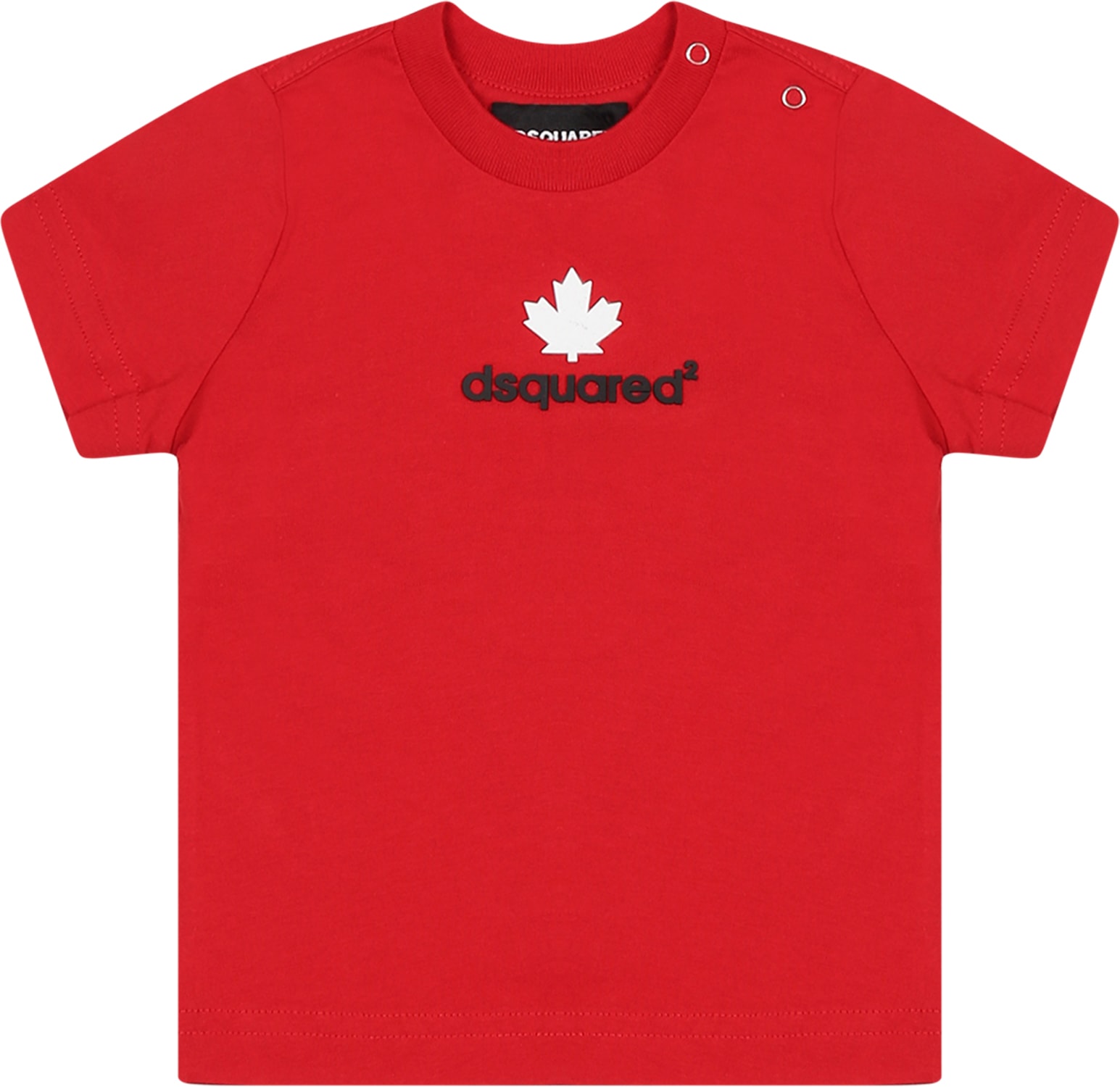 Dsquared2 Red T-shirt For Baby Kids With Logo
