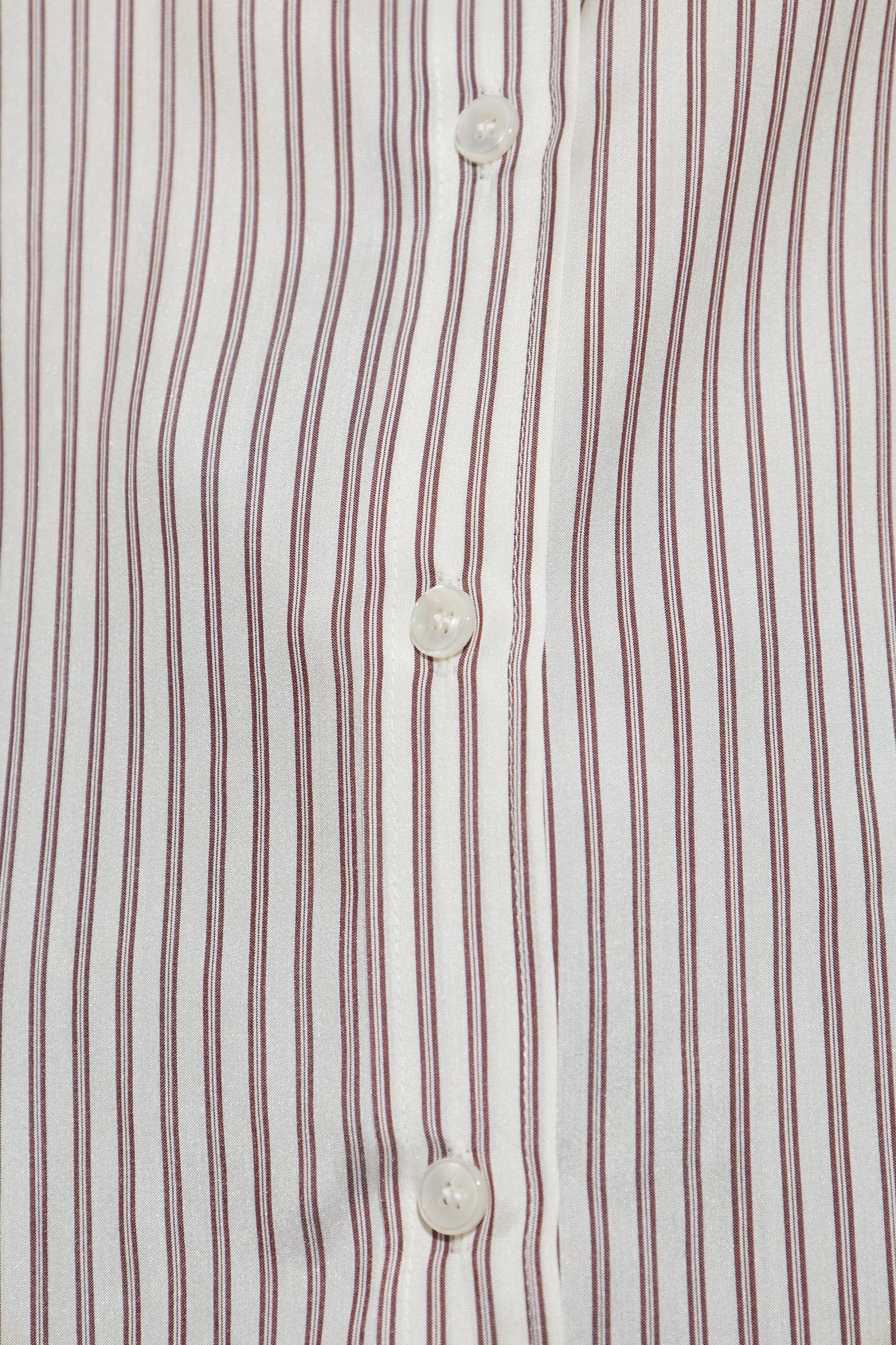 Dolce & Gabbana Silk Shirt With Striped Pattern