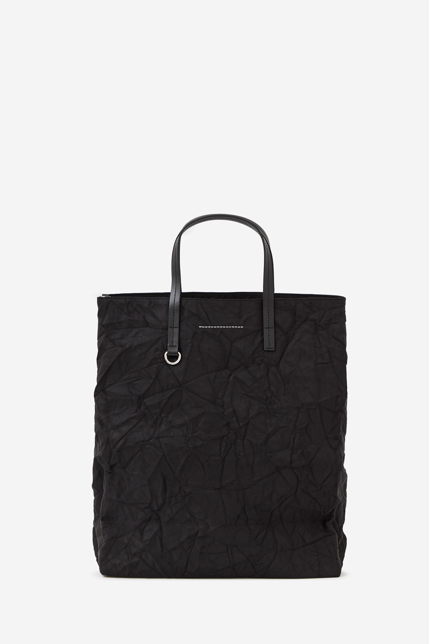 Shop Mm6 Maison Margiela Shopping Wrinkle Bag In Black