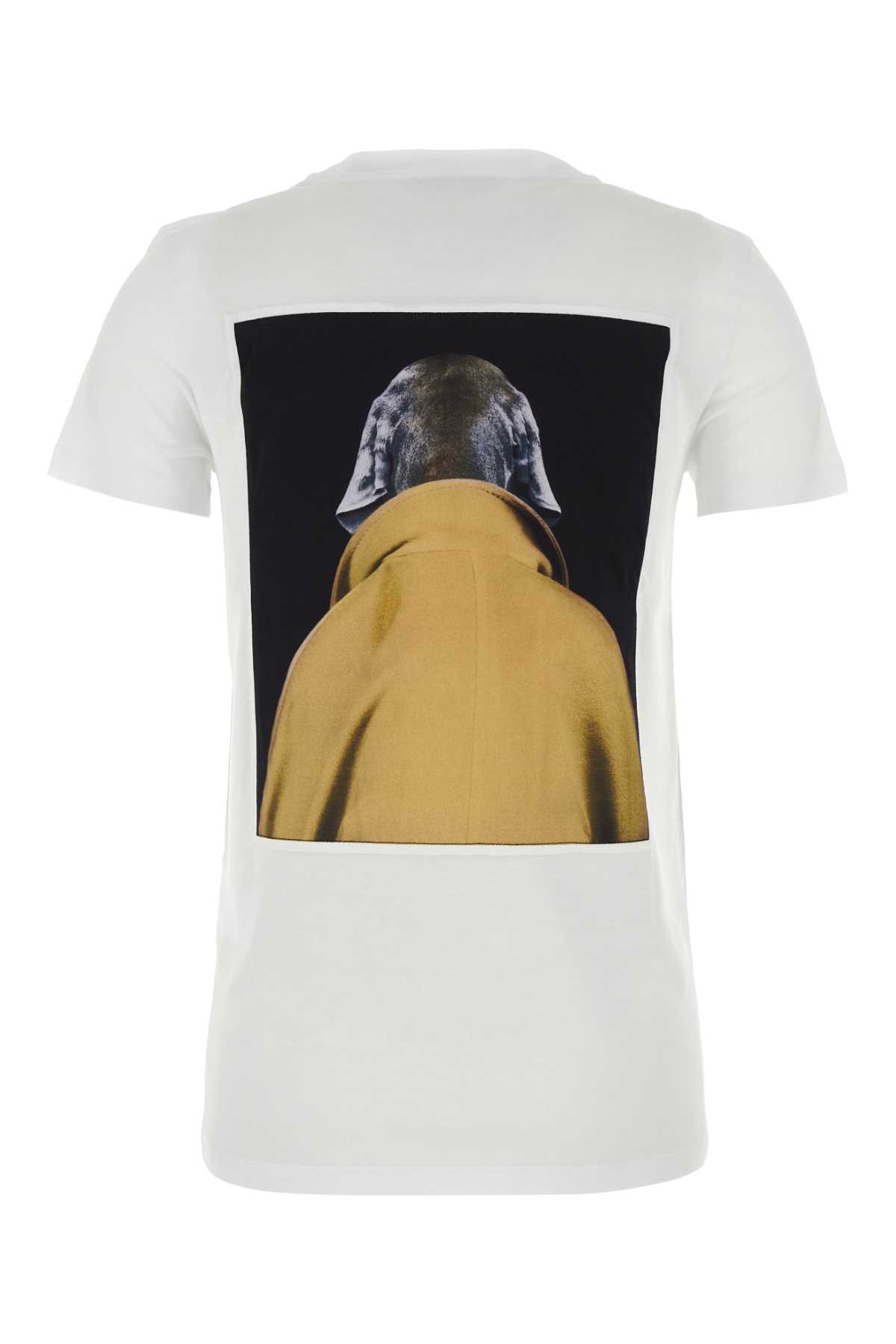 Shop Max Mara White Cotton Cipria T-shirt In Caramello