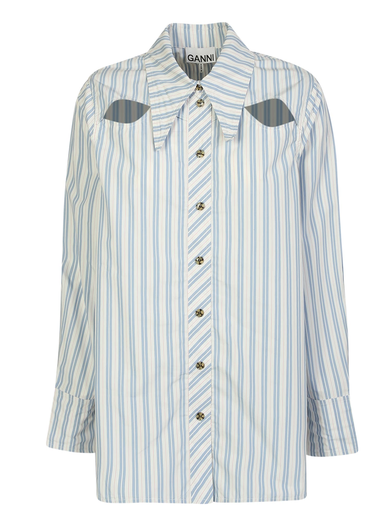 Gannis Tailored Imprint Presented In This Striped Shirt
