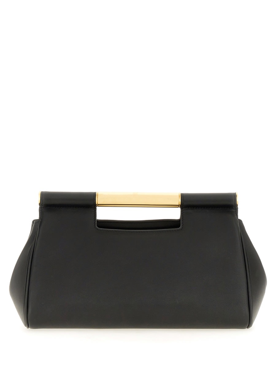 Shop Dolce & Gabbana Handbag Sicily Clutch Medium In Black