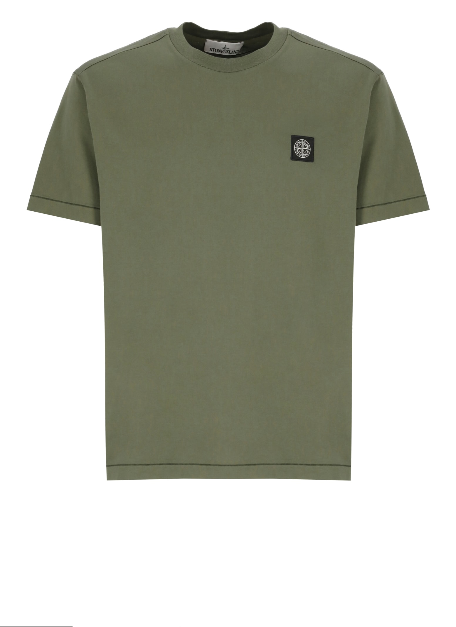 Shop Stone Island T-shirt With Logo In Green