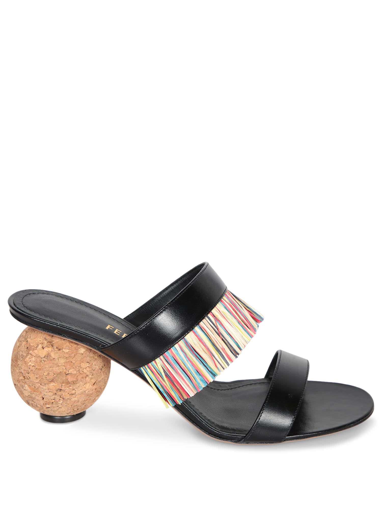 Black Nappa Leather Sandals With 75mm Heel