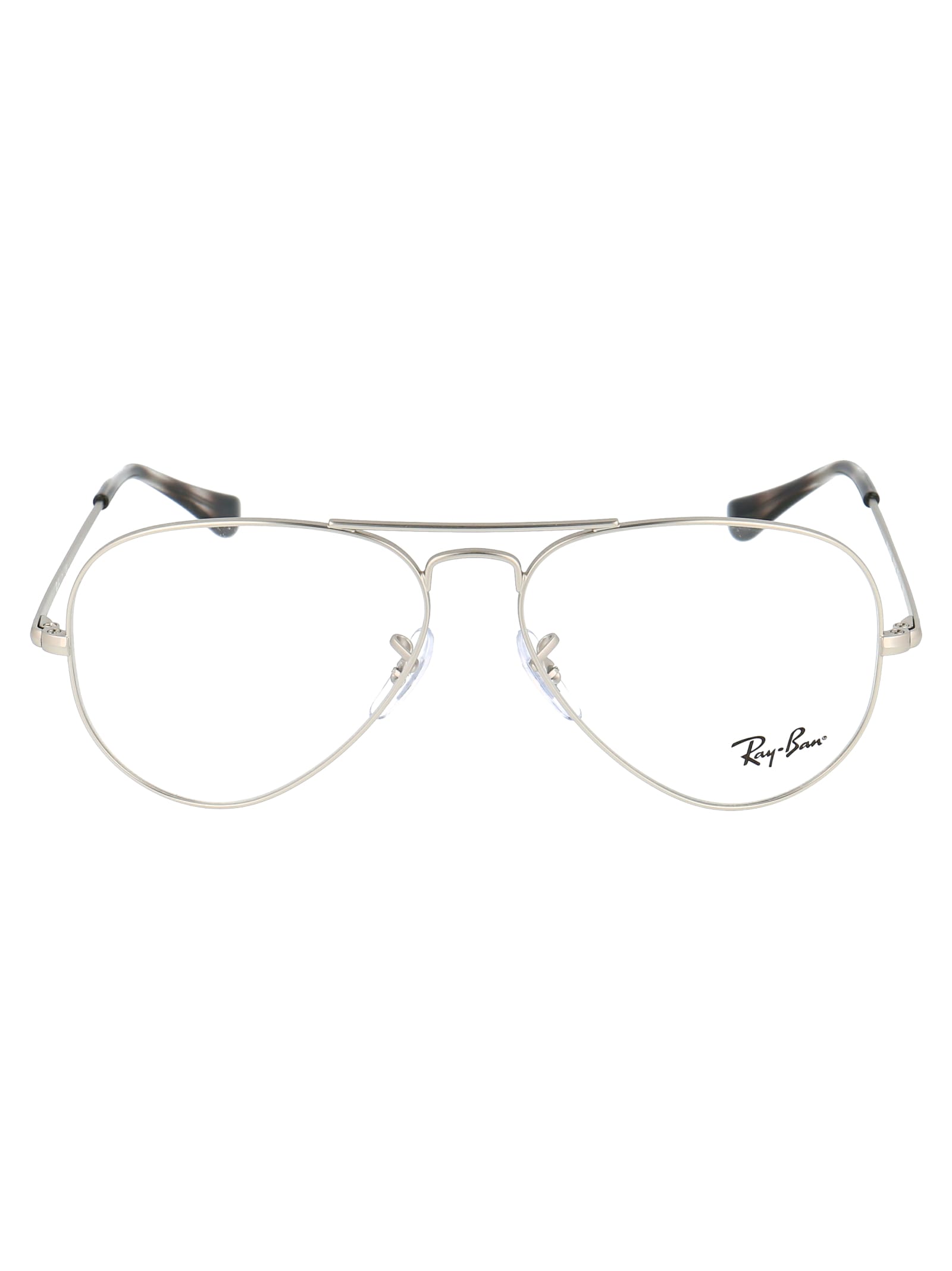 Ray Ban Aviator Glasses In 2538 Matte Silver