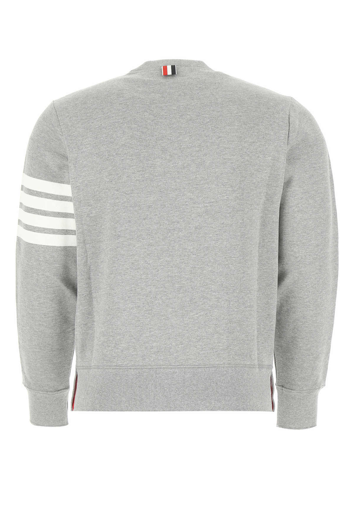 Shop Thom Browne Melange Grey Cotton Sweatshirt In 068