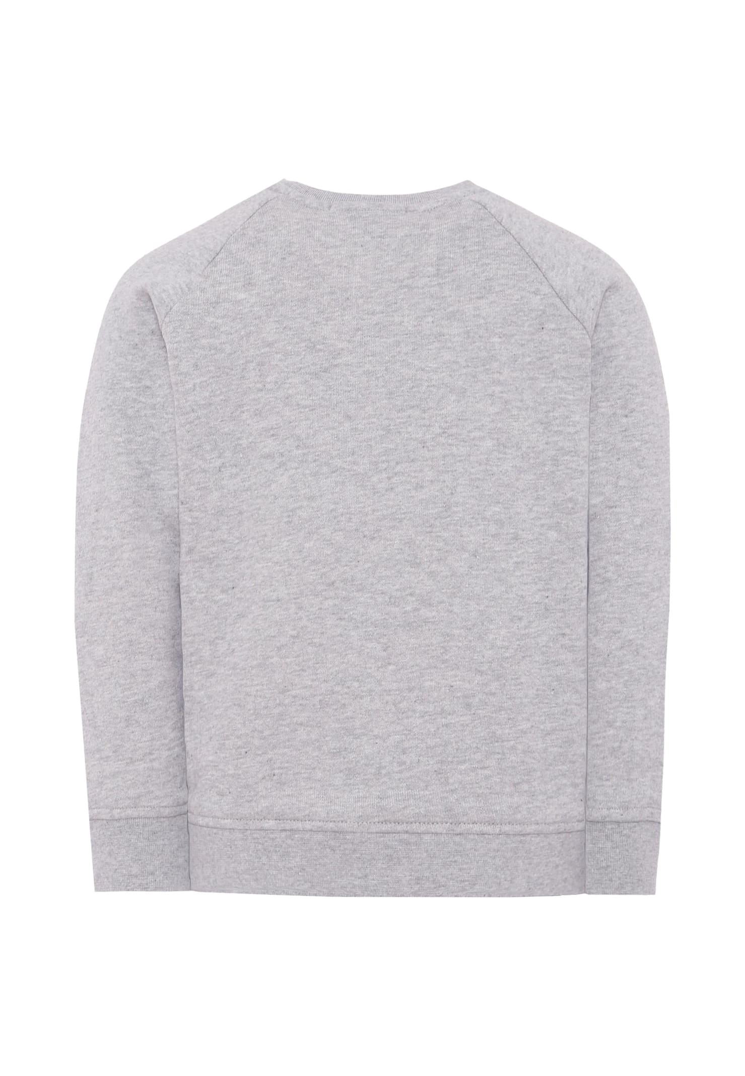 Stella Mccartney Grey Sweatshirt For Boy With Orange Logo And Beaver In Gray