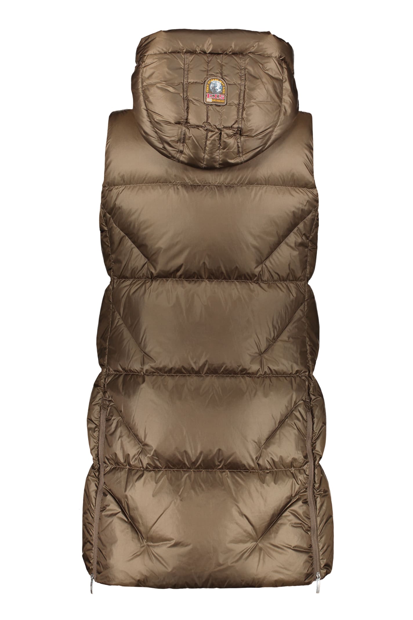 Shop Parajumpers Zuly Hooded Bodywarmer In Brown