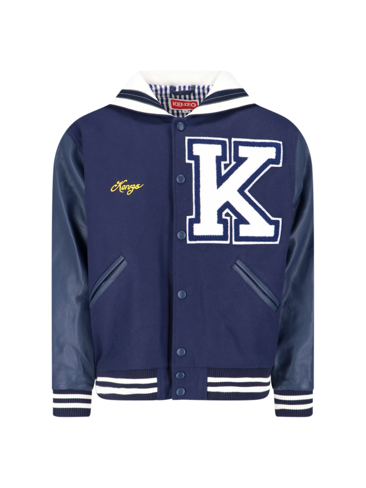 Shop Kenzo Varsity Sailor Jacket In Blue