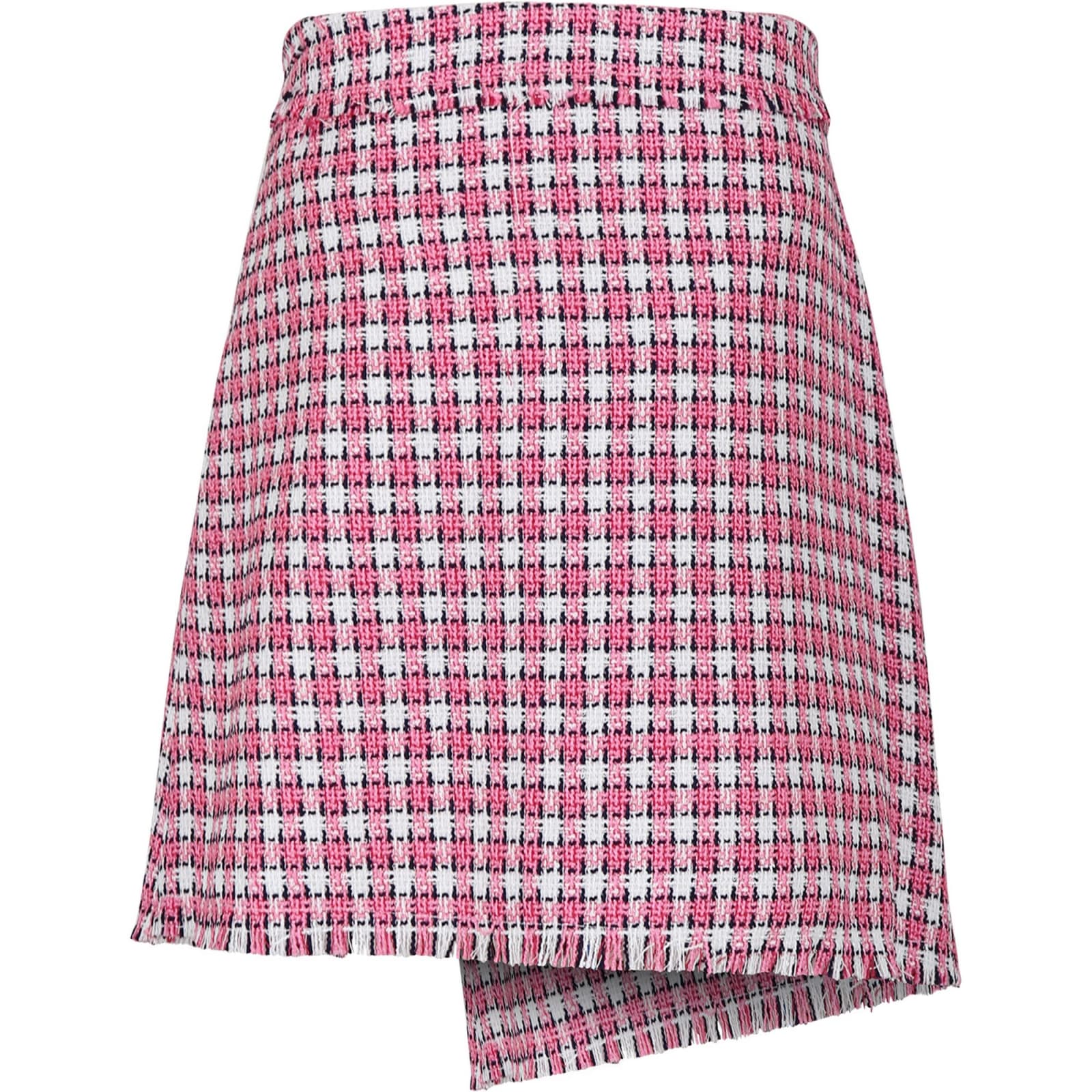 Shop Msgm Pink Skirt For Girl With Logo