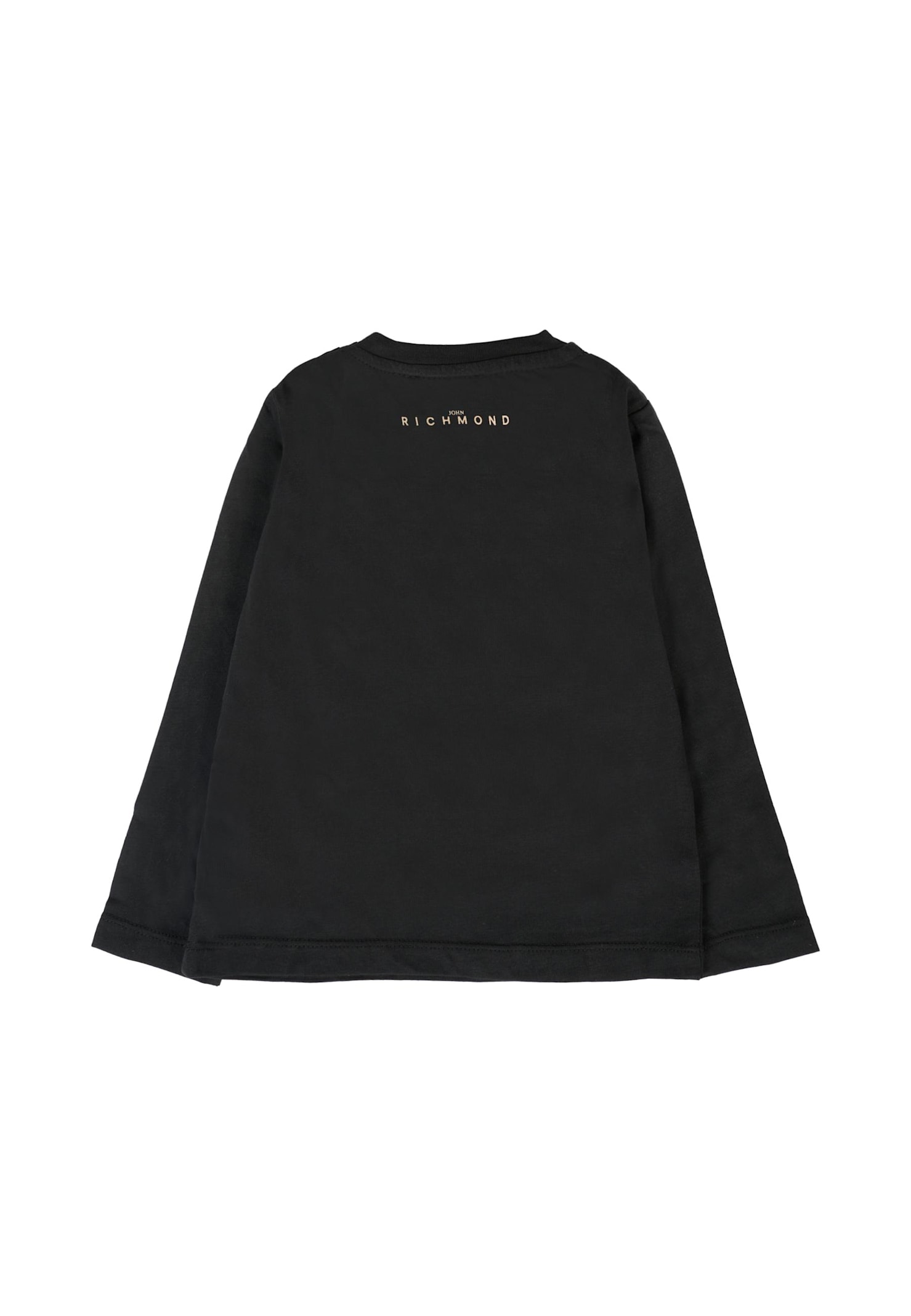 Richmond Black T-shirt For Babykids With Logo In Black