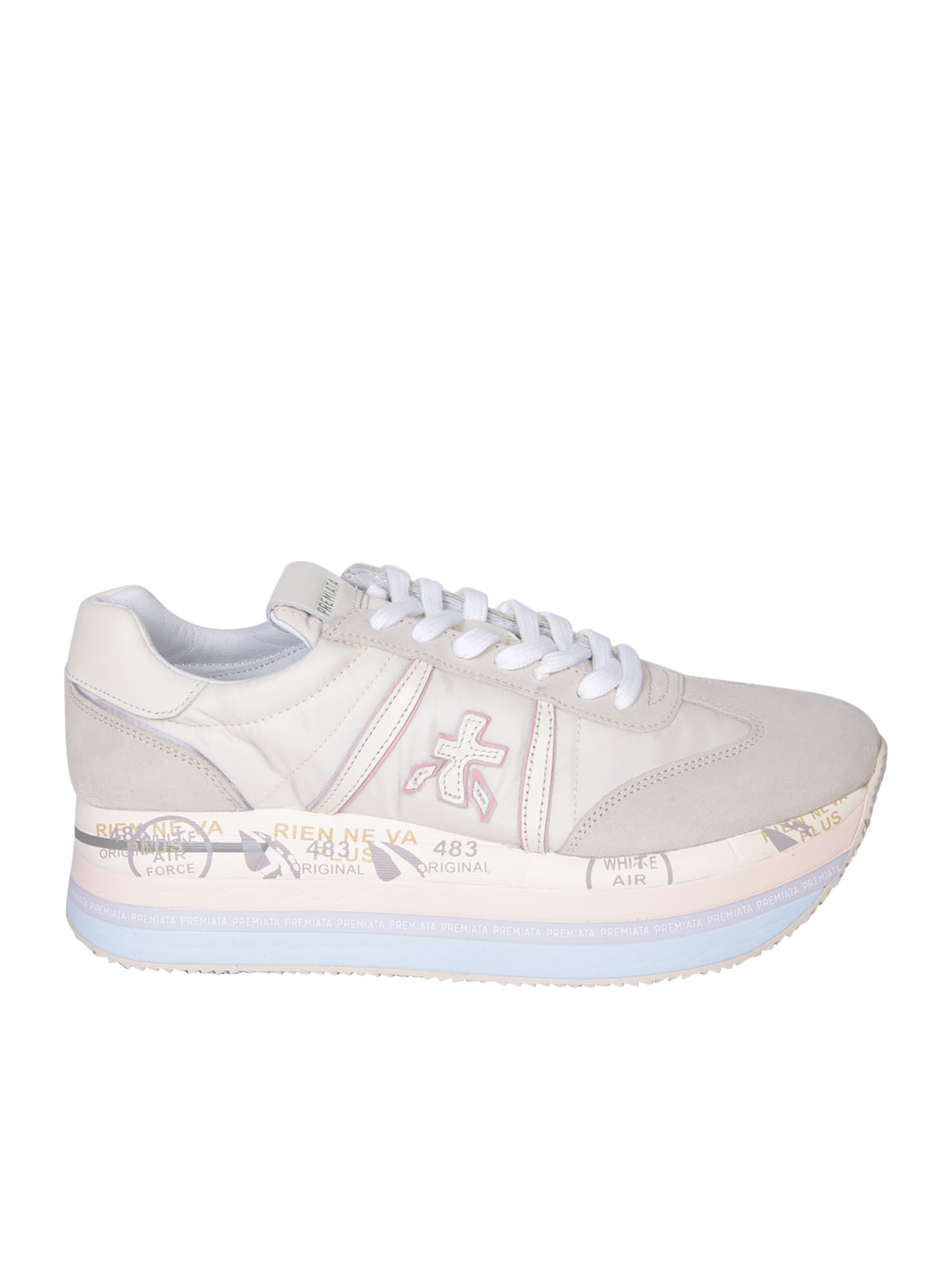 Shop Premiata Beth Bianco Sneakers In White