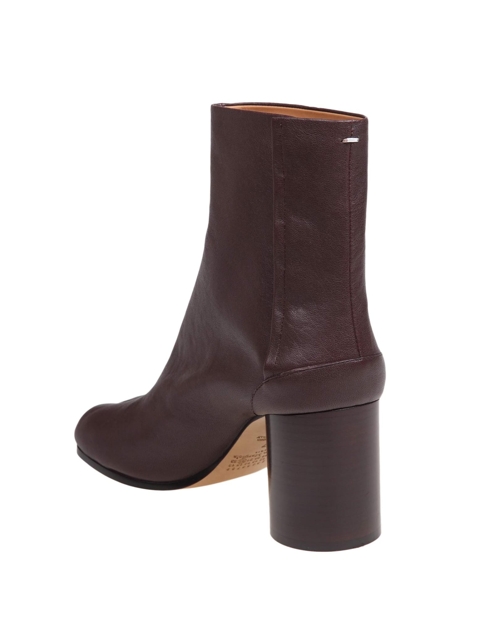 Shop Maison Margiela Tabi Ankle Boots In Soft Brown Nappa In Chic Brown