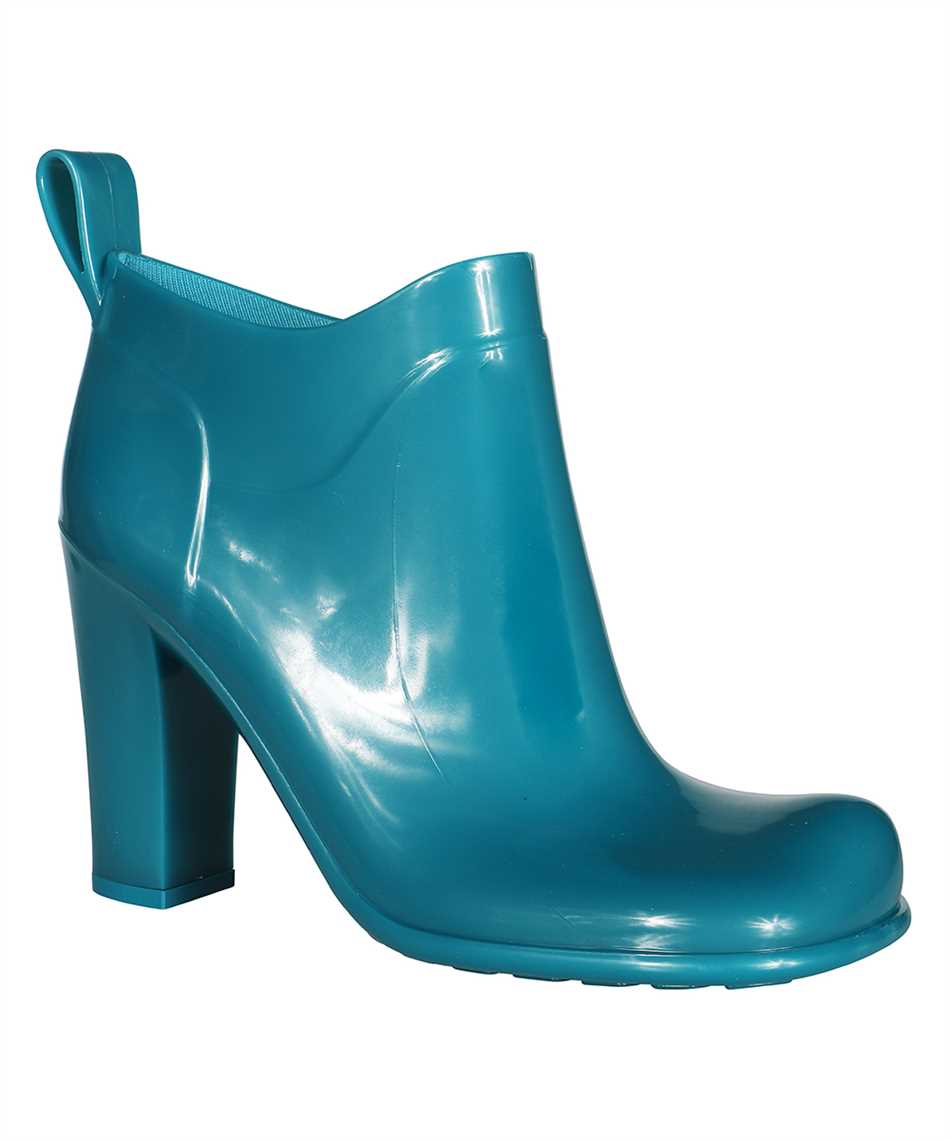 Shop Bottega Veneta Shine Rubber Boots In Turquoise