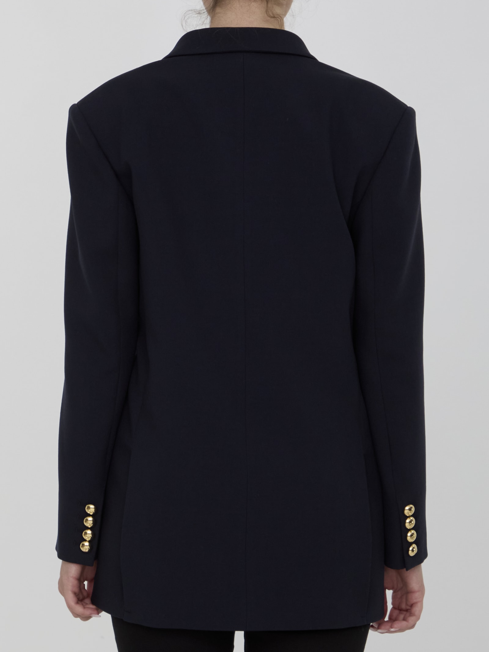 Shop Valentino Formal Natté Jacket In Blue