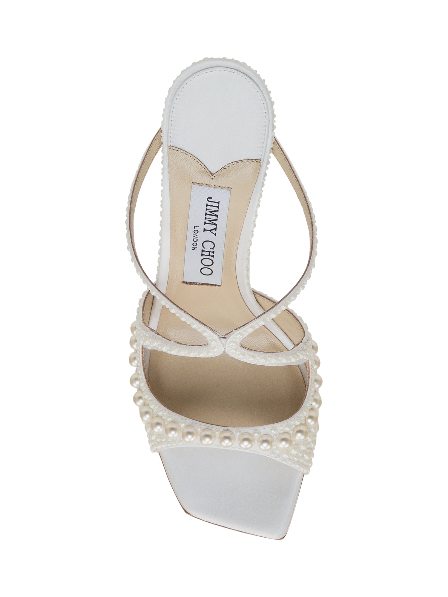 Shop Jimmy Choo Ansie 95 Woz Sandal In White/white