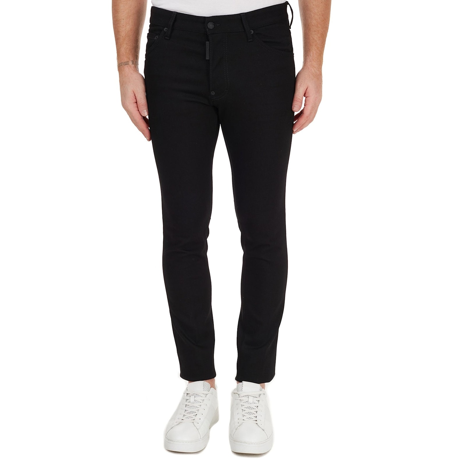 Shop Dsquared2 Cotton Denim Jeans In Black