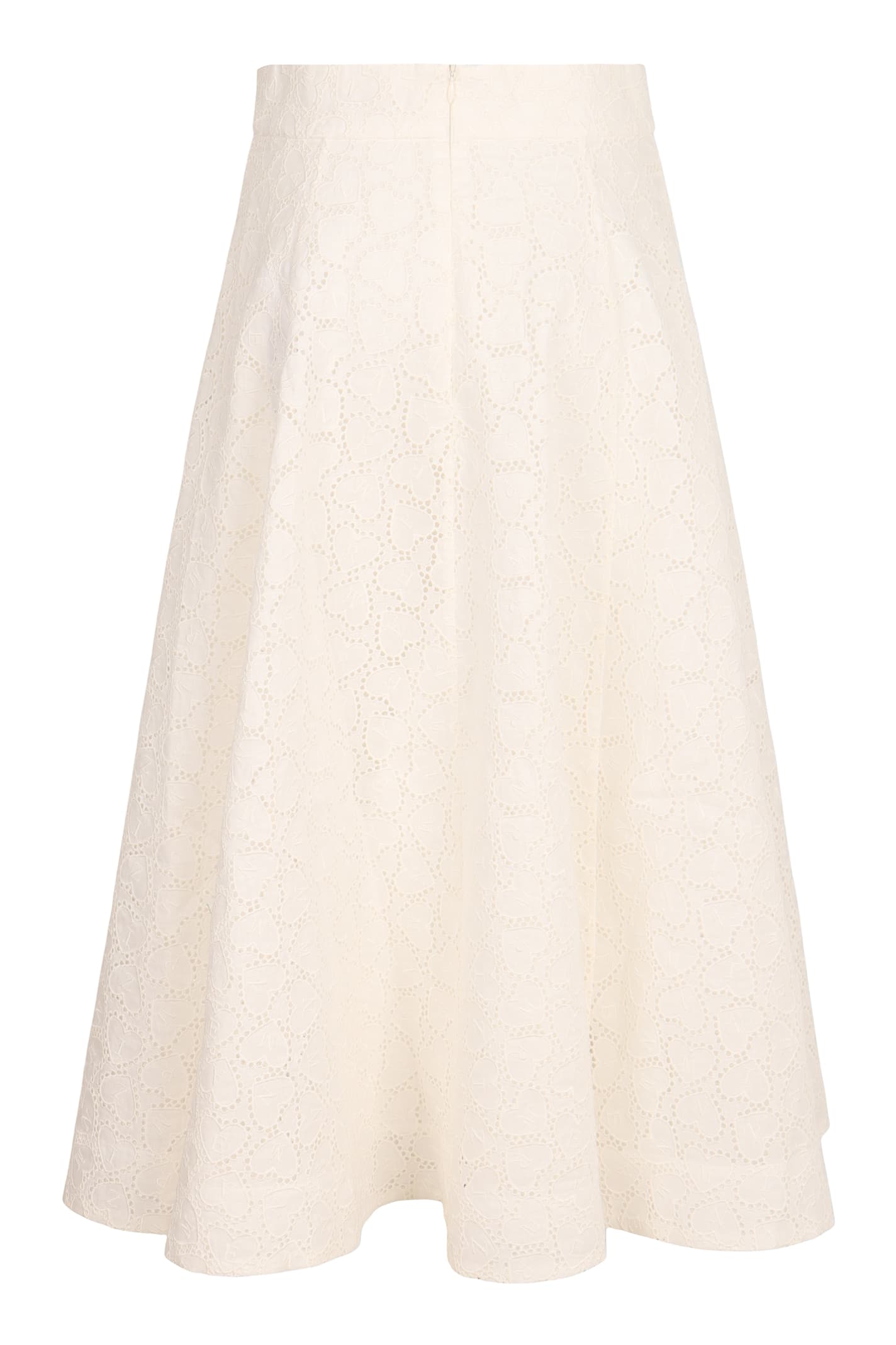 Zimmermann Crush Midi Skirt In Neutral