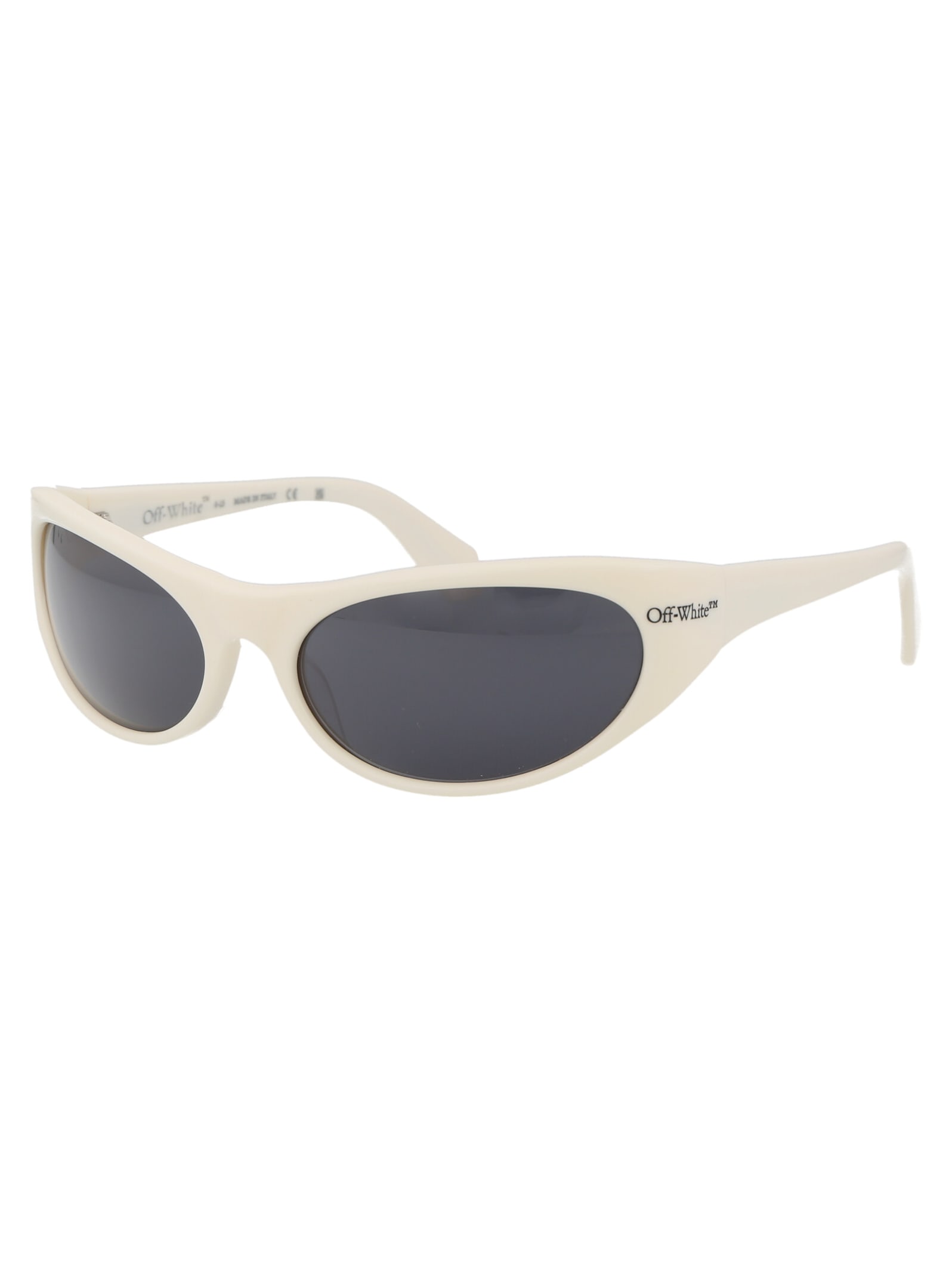 Off-white Napoli Round-frame Sunglasses In 0107 White