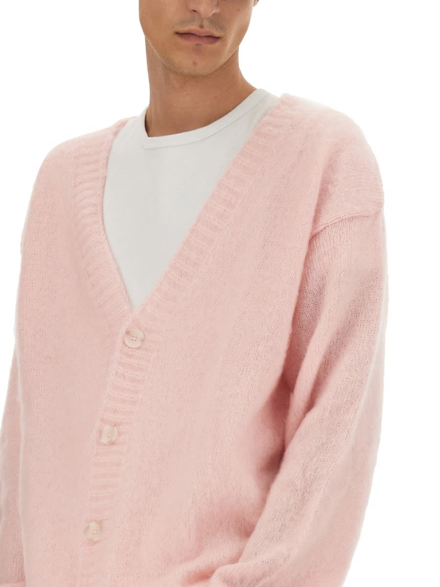 Shop Family First Milano Mohair Cardigan In Pink