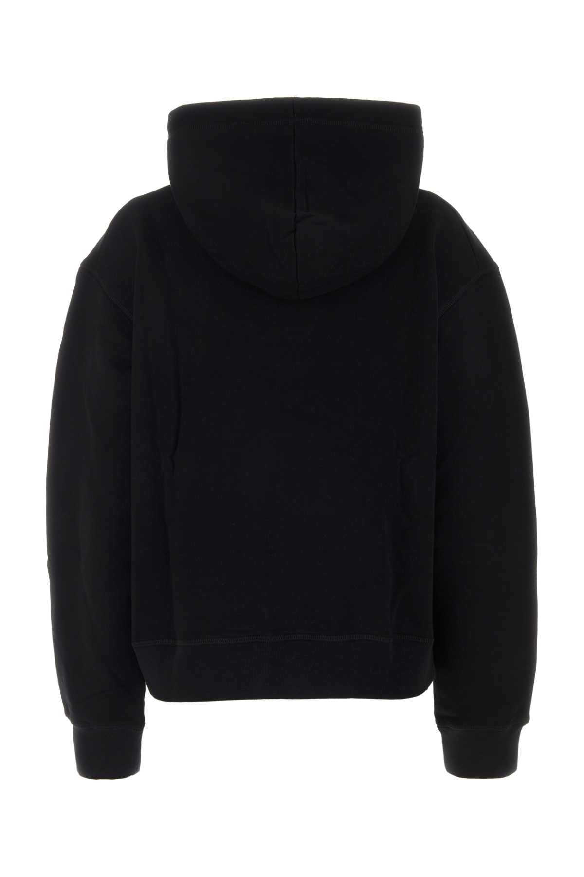 Dsquared2 Black Cotton Sweatshirt In Blackwhite