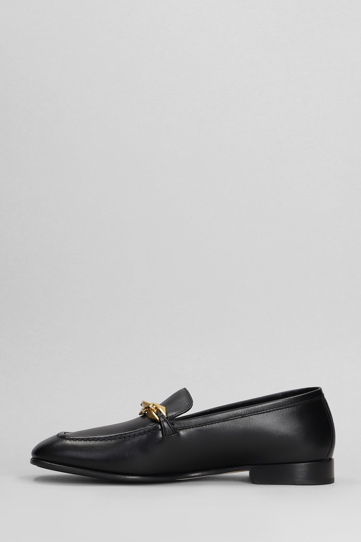 Shop Jimmy Choo Diamond Tilda Loafers In Black Leather